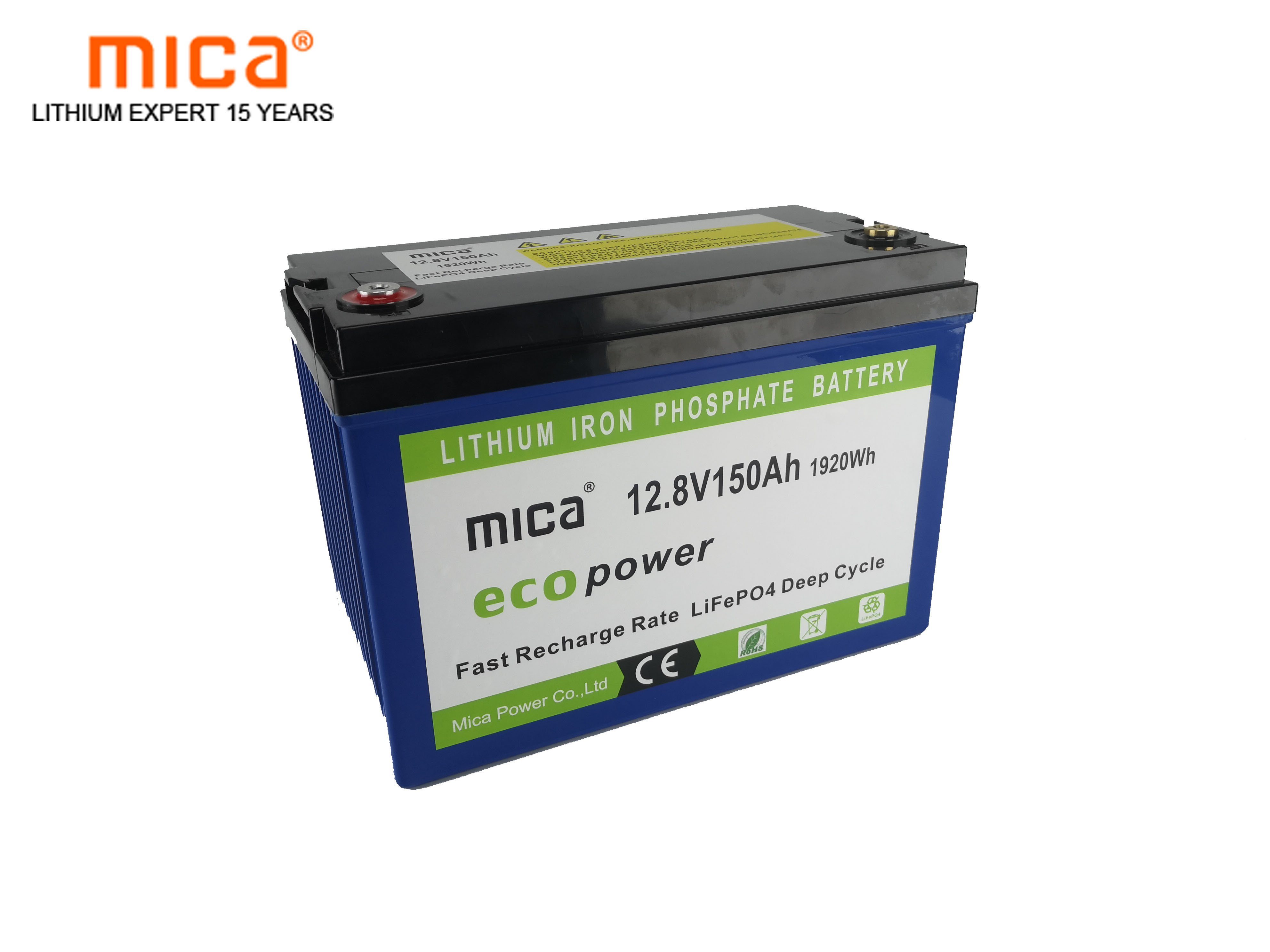 WiFi Rechargeable Deep Cycle Lithium Ion Akku LiFePO4 Battery 12V 150ah