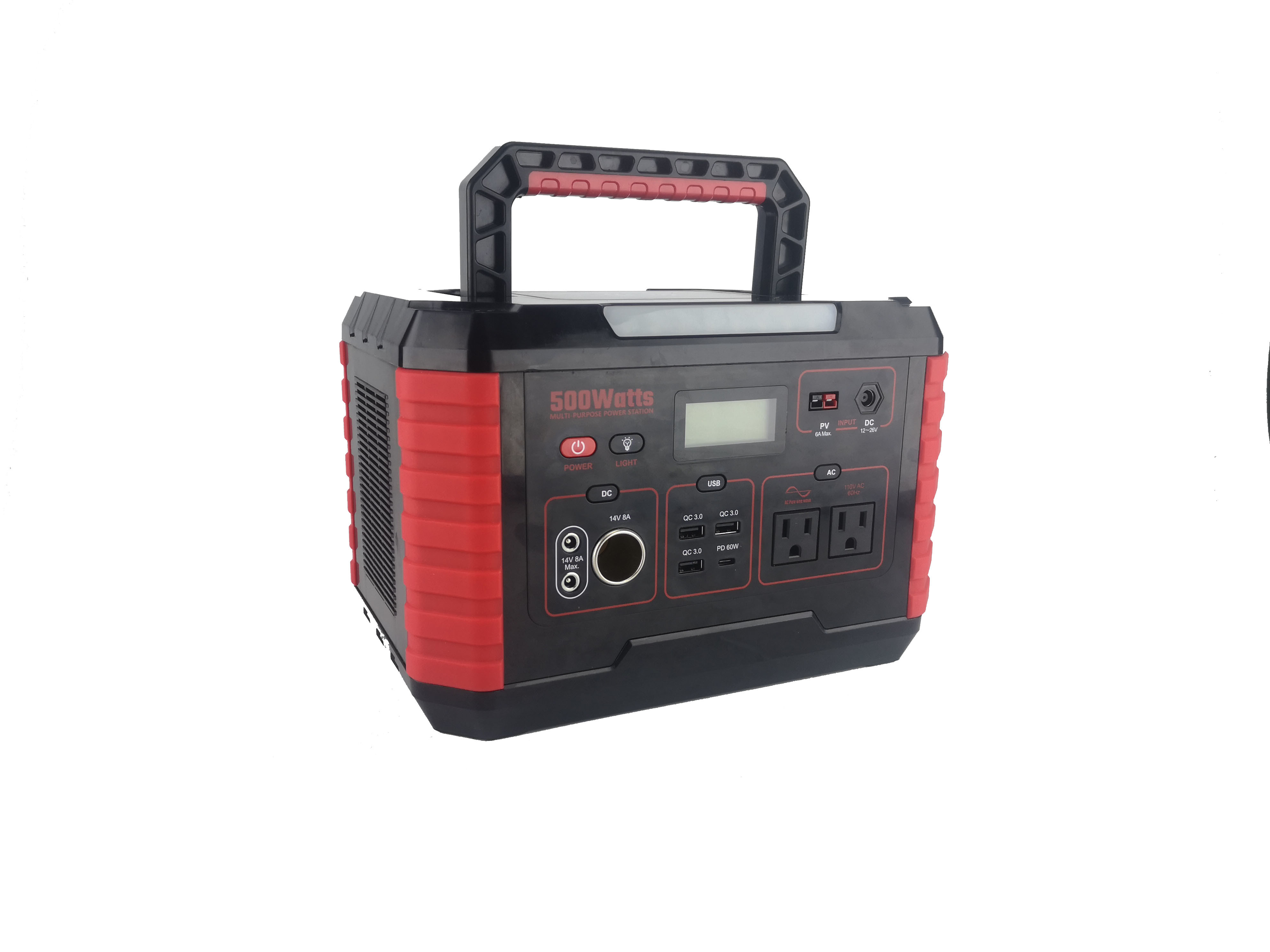 Mica 500W 135000ah Multi-Function Portable Power Station AC/DC Output Wireless Function for Camping RV