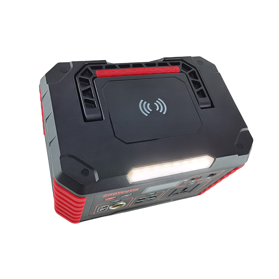 Muti-Functional 500W Portable Power Station 140400mAh Universal Socket Wireless Charging LCD Lithium Battery Mini Generator for Camping Outdoor Travel Emergency