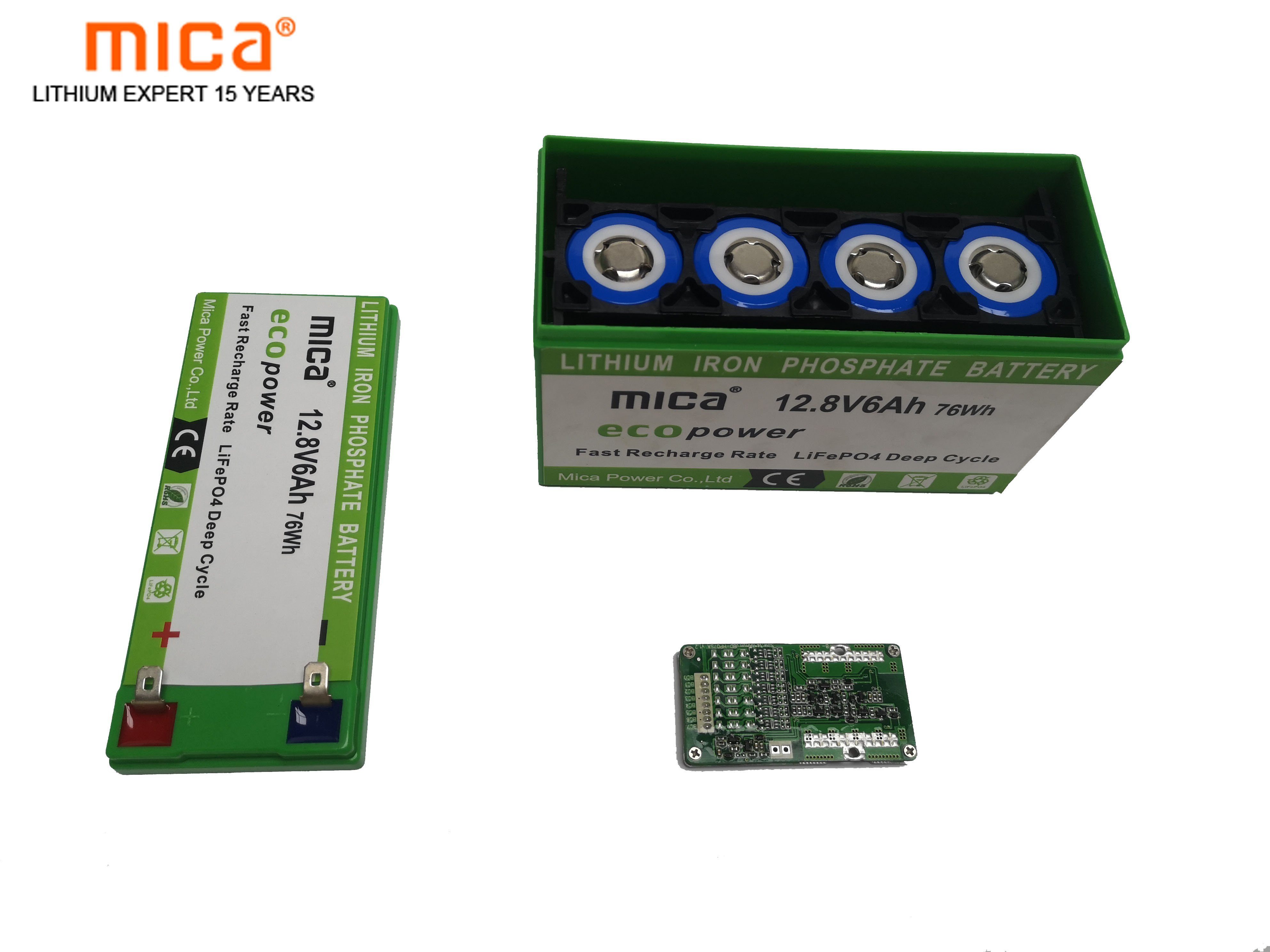 12V 6ah LiFePO4 UPS Telecom Batteries 32700 3.2V Lithium Battery for Generator Standby Fishing Machine Applications