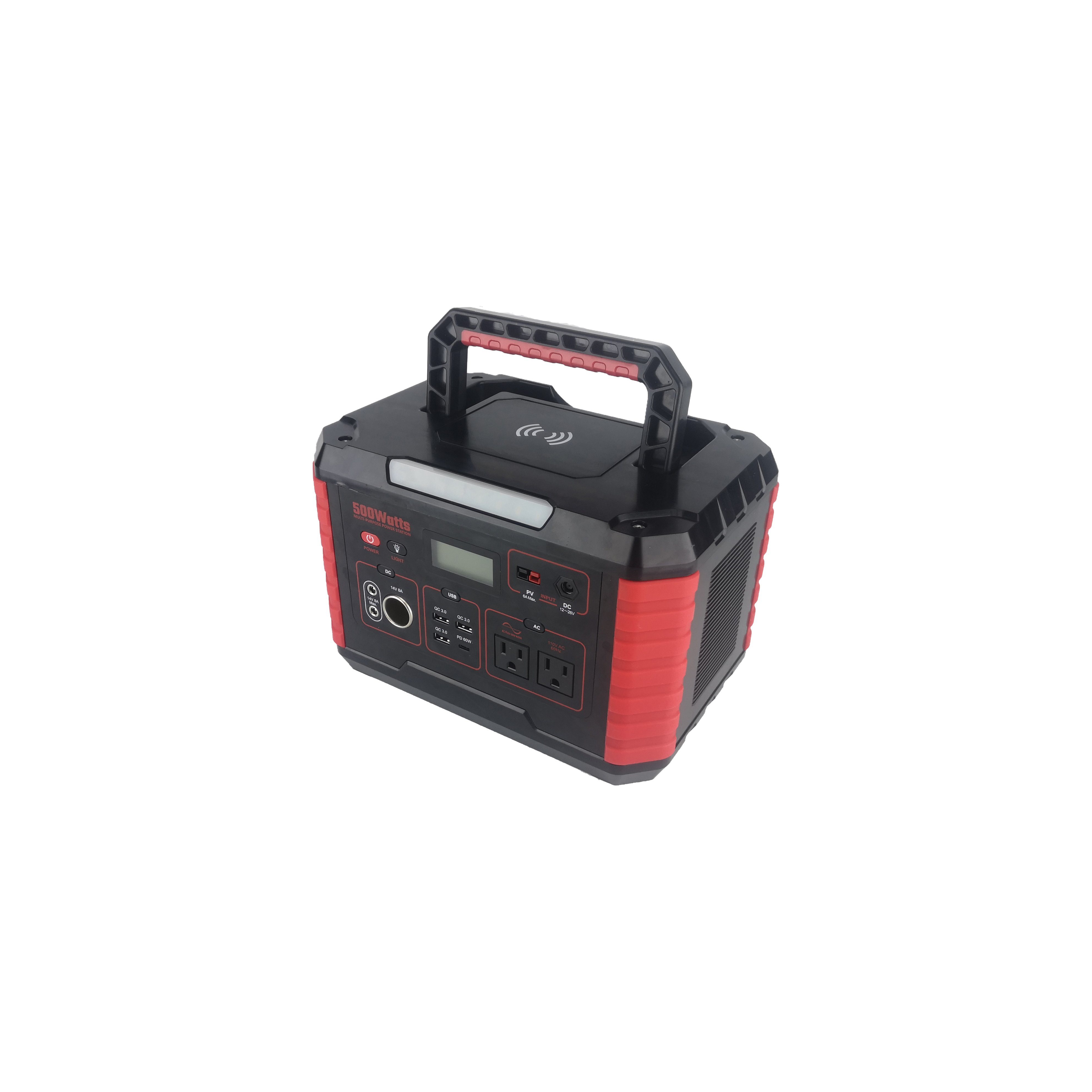 500W 135000mAh Portable AC/DC/USB C Output Power Station Wireless Charging for Camping Home and Outdoor