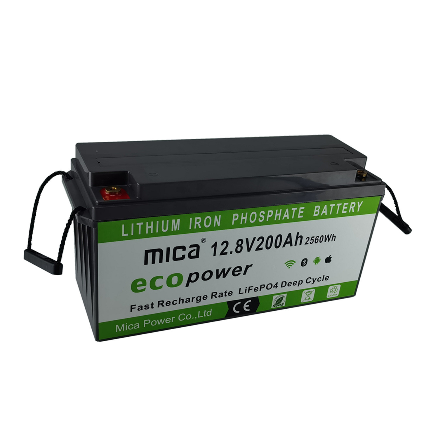 12.8V 200ah Lithium Iron LiFePO4 Deep Cycle Battery for RV, Solar, Marine, off-Grid Application LiFePO4 Battery"