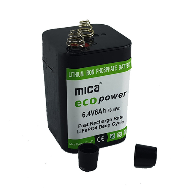 Manufacturer Supply 6.4V 6.4 Volt LiFePO4 Battery Pack 6ah Lithium Battery for Road Safety Warning Lamp Floating Lantern