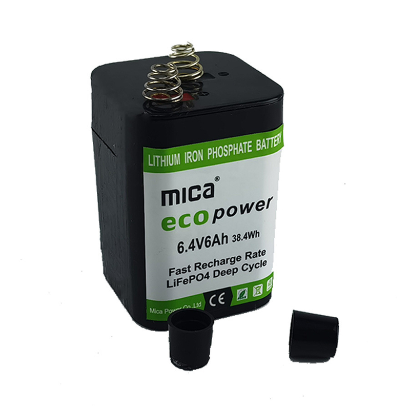 Manufacturer Supply 6.4V 6.4 Volt LiFePO4 Battery Pack 6ah Lithium Battery for Road Safety Warning Lamp Floating Lantern