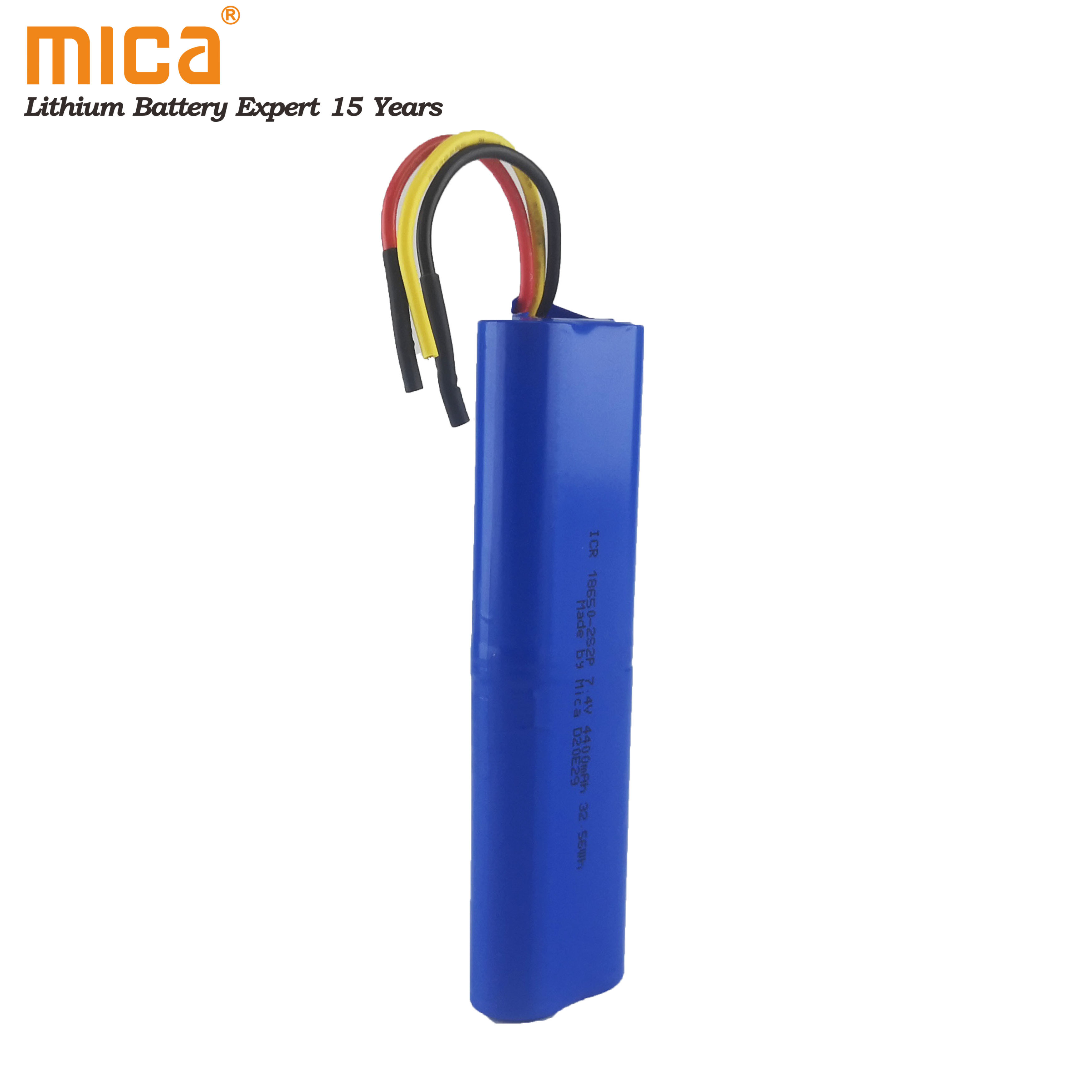 Wholesale High Quality 18650 2s2p 7.4V 4400mAh Lithium-Ion Battery Pack Rechargeable Li-ion Battery with PCM Wires Connector RoHS CE UL-1643 Un38.3