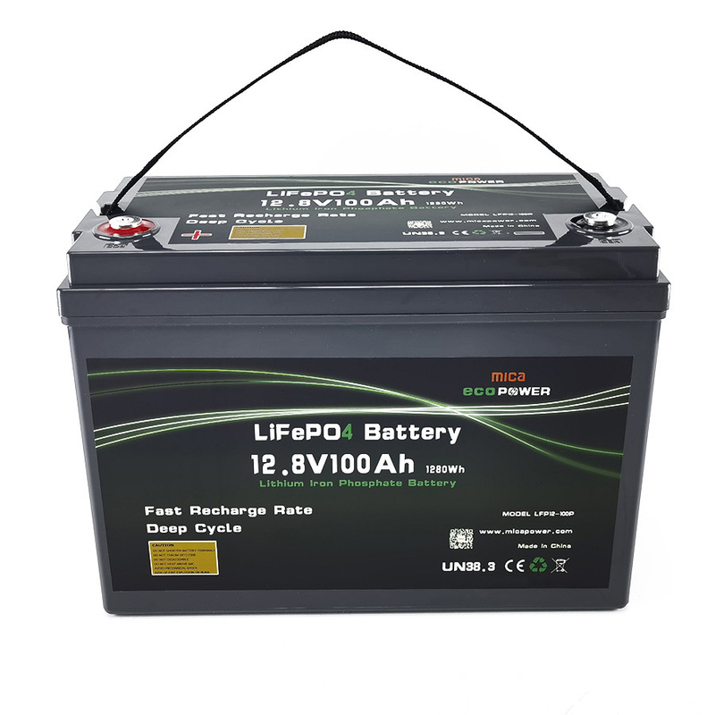 Manufacturer 12V 100ah Deep Cycle Rechargeable Lithium Iron Phosphate LiFePO4 Battery for Solar Energy Storage System Marine RV UPS Factory ISO9001 Approved