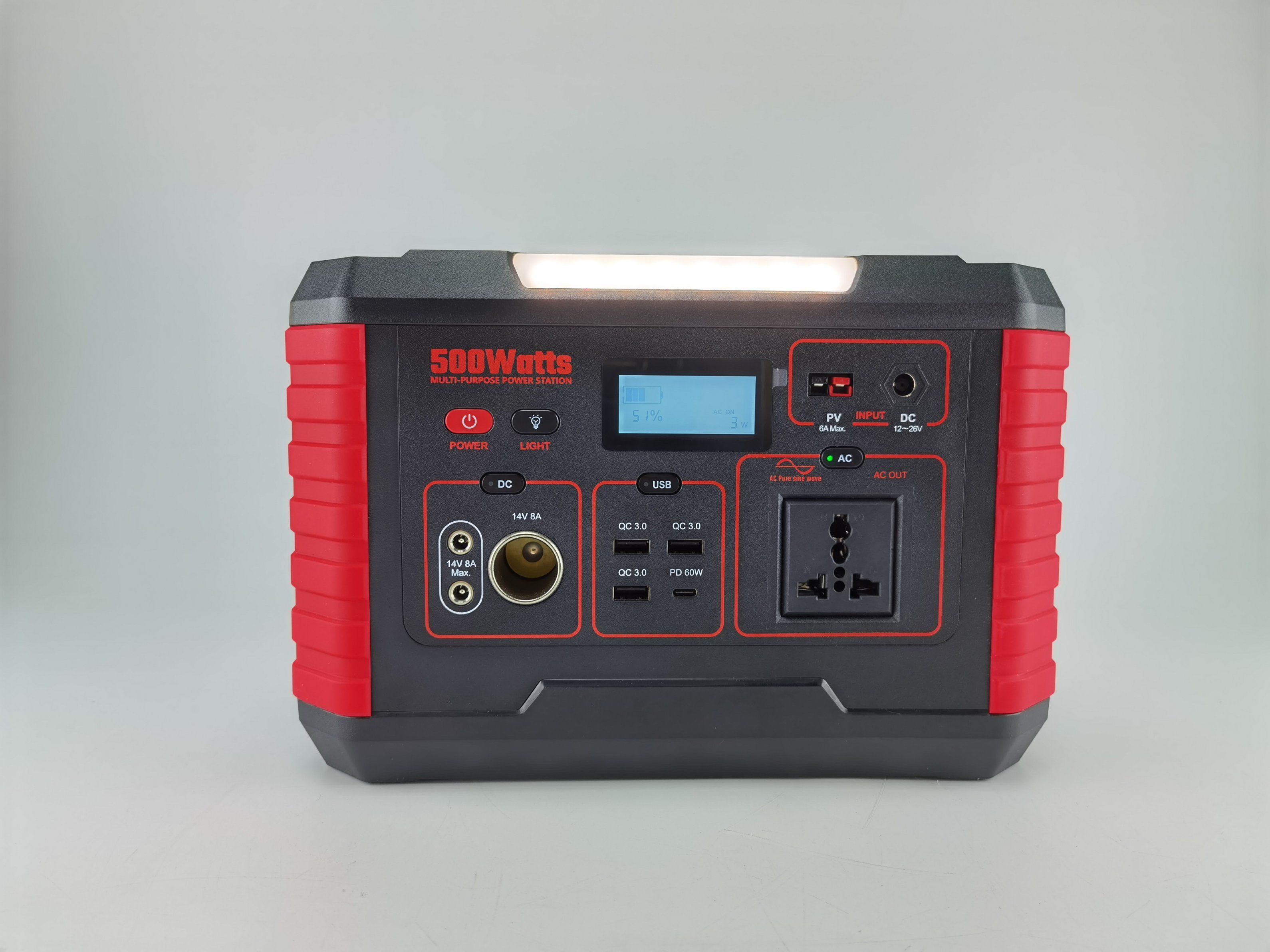 Multi-Function Portable Power Station 300W 500W 1000W with Wireless Charger USB CE/Un38.3/ MSDS Approved