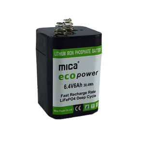 ISO9001 Factory CE RoHS 32700 6.4V 6ah LiFePO4 Battery 6 Volt 6ah Lithium Batteries LED Lamp Light 4r25 Lithium Ion Battery