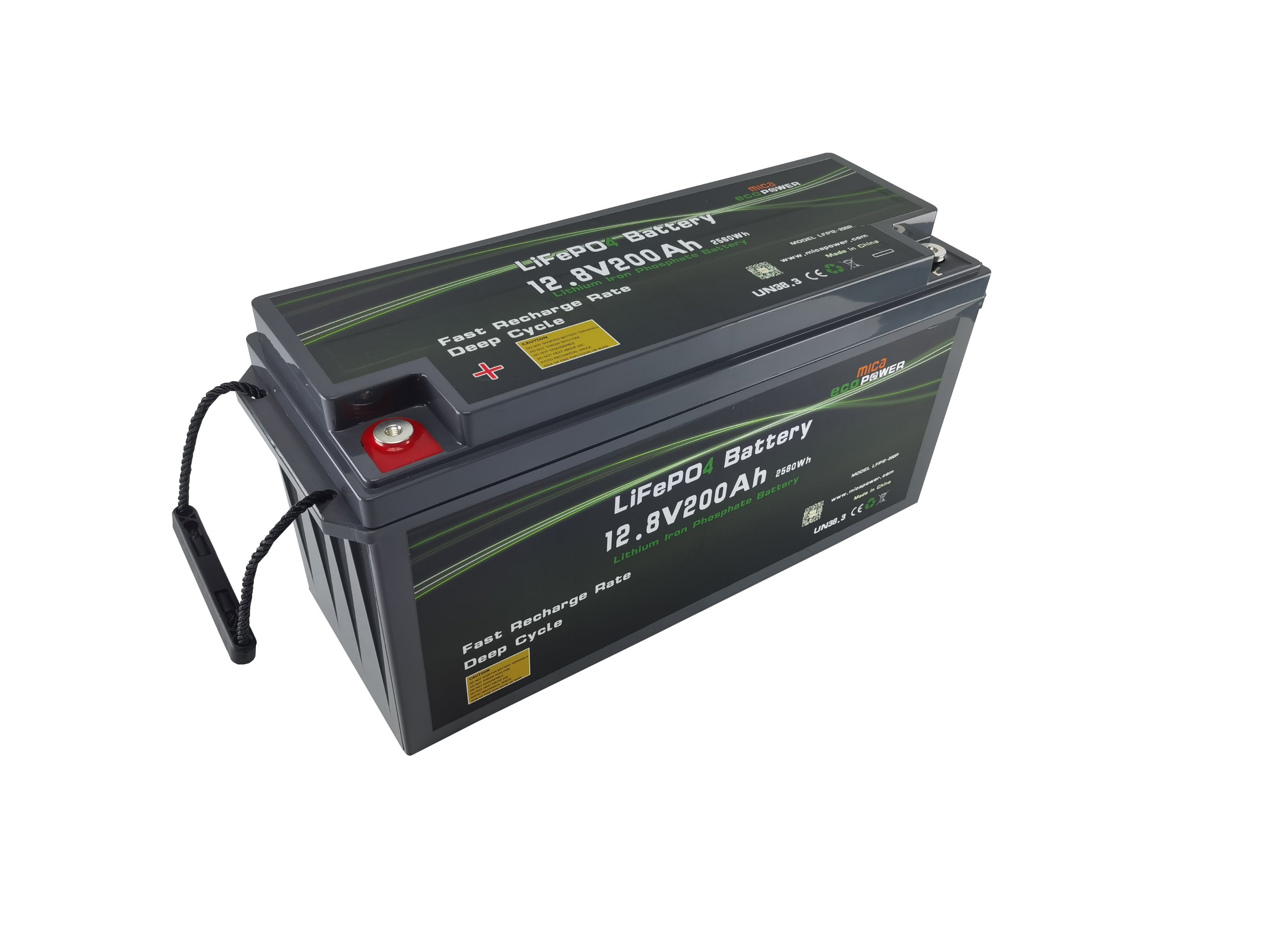5 Years Long Warranty 12V 200ah LiFePO4 Battery Pack with Dual USB/LCD Display for Solar Energy System/Golf Cart/EV/Marine