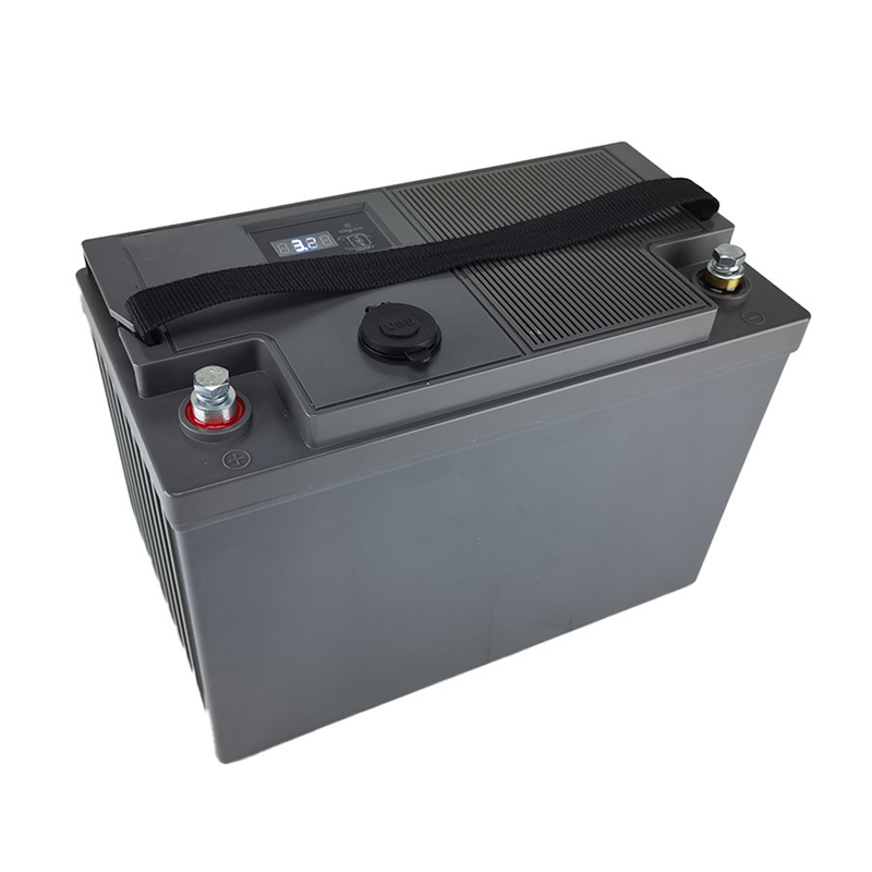 Deep Cycle 12V 100ah LiFePO4 Battery Lithium Ion Battery Bluetooth with LCD Dual USB Power Station with BMS for Camper Caravan Boat