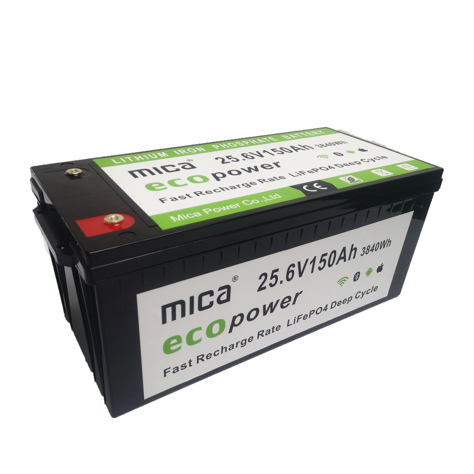 LFP 24V 150ah Mica LiFePO4 Lithium Ion Battery Pack with 6000 Cycles for Solar System