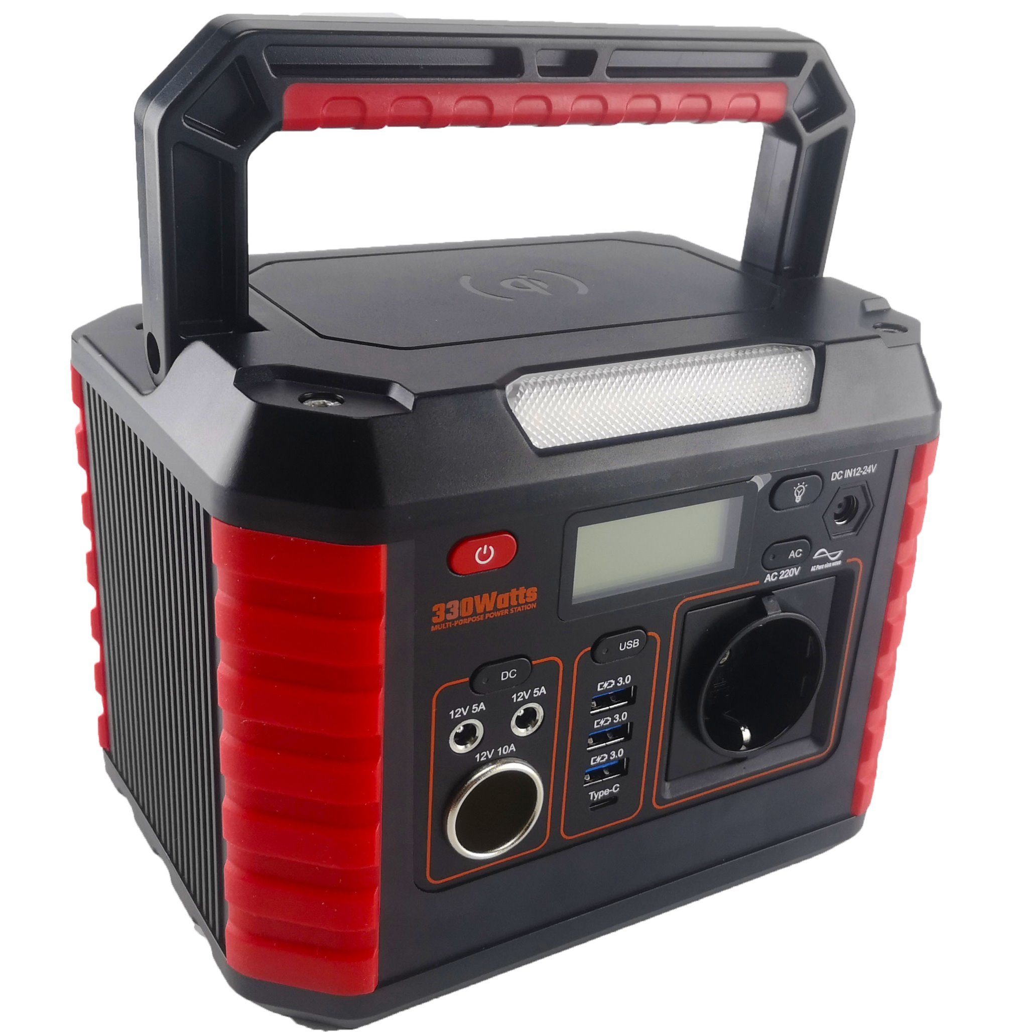 300W Portable Power Station Solar Energy Systems Lithium Battery Car Charging AC Outlet UPS for Mobile Phone Wireless Charging