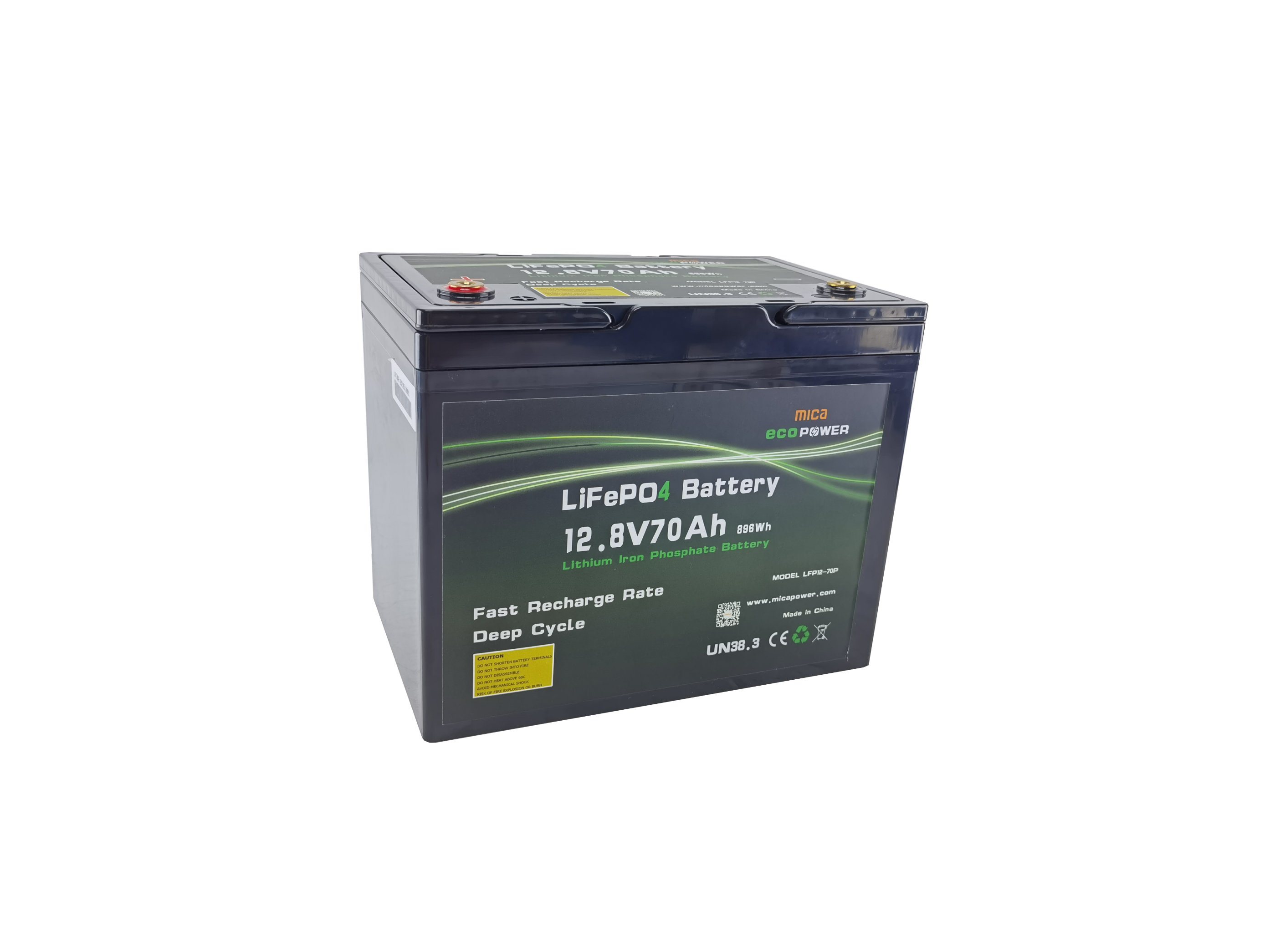 Lithium Iron Phosphate Battery 12.8V 12V 70ah LiFePO4 Battery Pack Lithium Ion Batteries with BMS for Solar Energy Systems RV PV