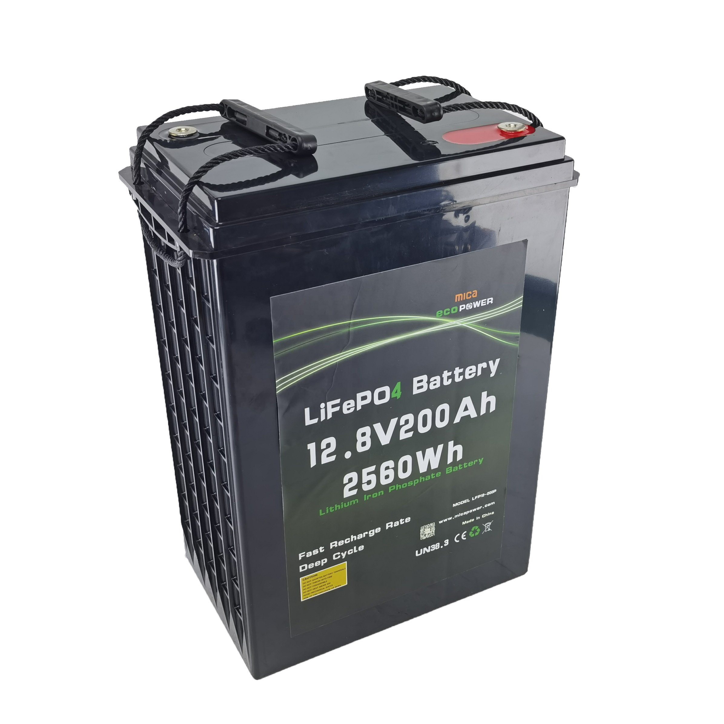 Batterie De Solar12.8V 200ah 5000 Cycle with CE/Un38.3/IEC62133/MSDS Lithium Ion Battery for Solar Gulf Cart Boat E-Bike