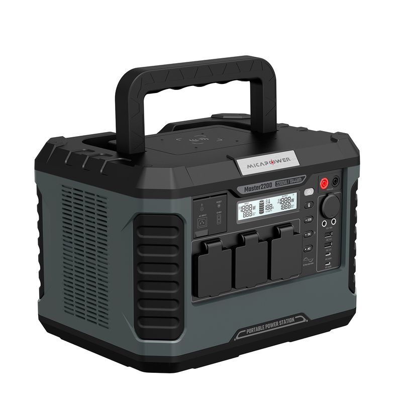 M2200 Mika-Portable Power Bank Power Station Outdoor Rechargeable Emergency Power Station LiFePO4 Lithium Battery Bank