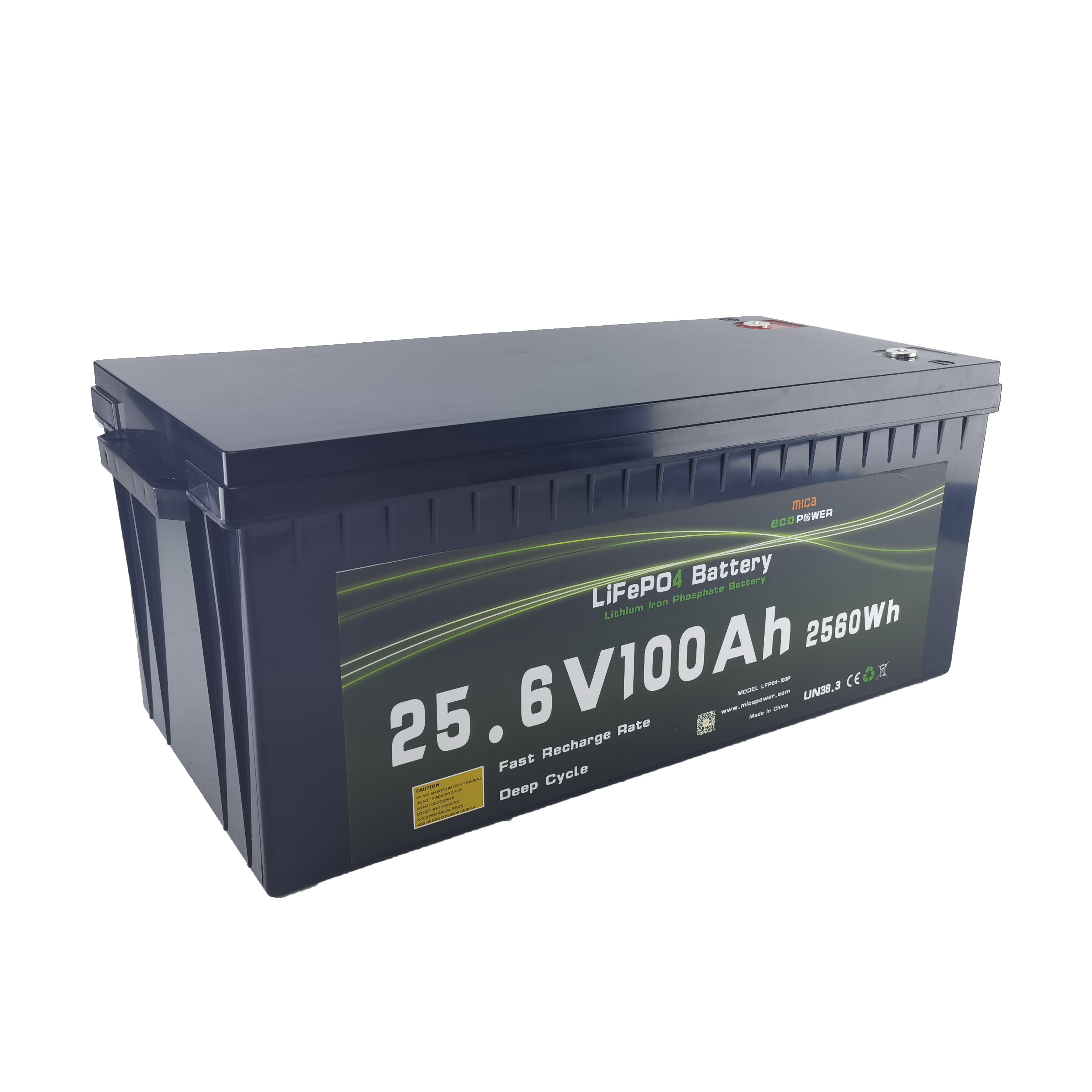 CE Un38.3 Saber LiFePO4 Battery 24V 100ah Telecom UPS Solar Energy Storage 25.6V 100ah Street Light Backup Lithium Battery Pack