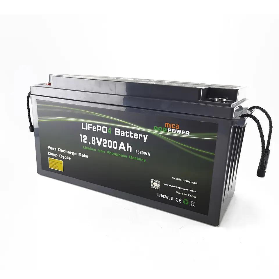 12V 200ah CE Un38.3 LiFePO4 Lithium Battery Pack with BMS for Energy Storage System
