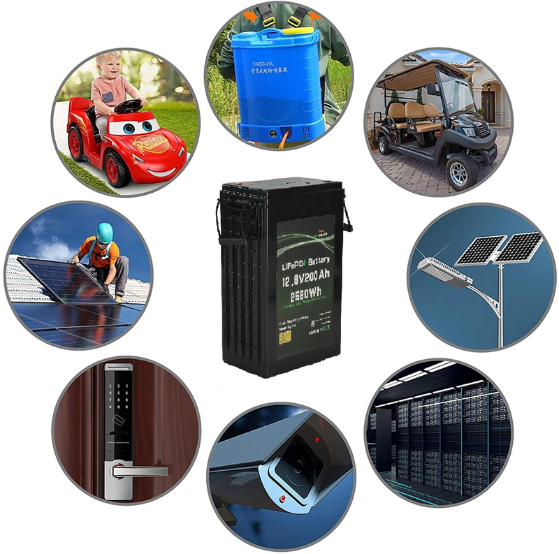 Lithium Battery Pack 200ah 12V 2560wh Solar Storage Lithium Batteries for PV RV