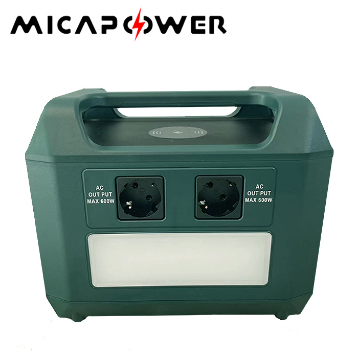 Mica Power 600W AC DC Type-C Battery Backup Electric Supply Storage Outdoor Camping Home Use Emergency Portable Power Station