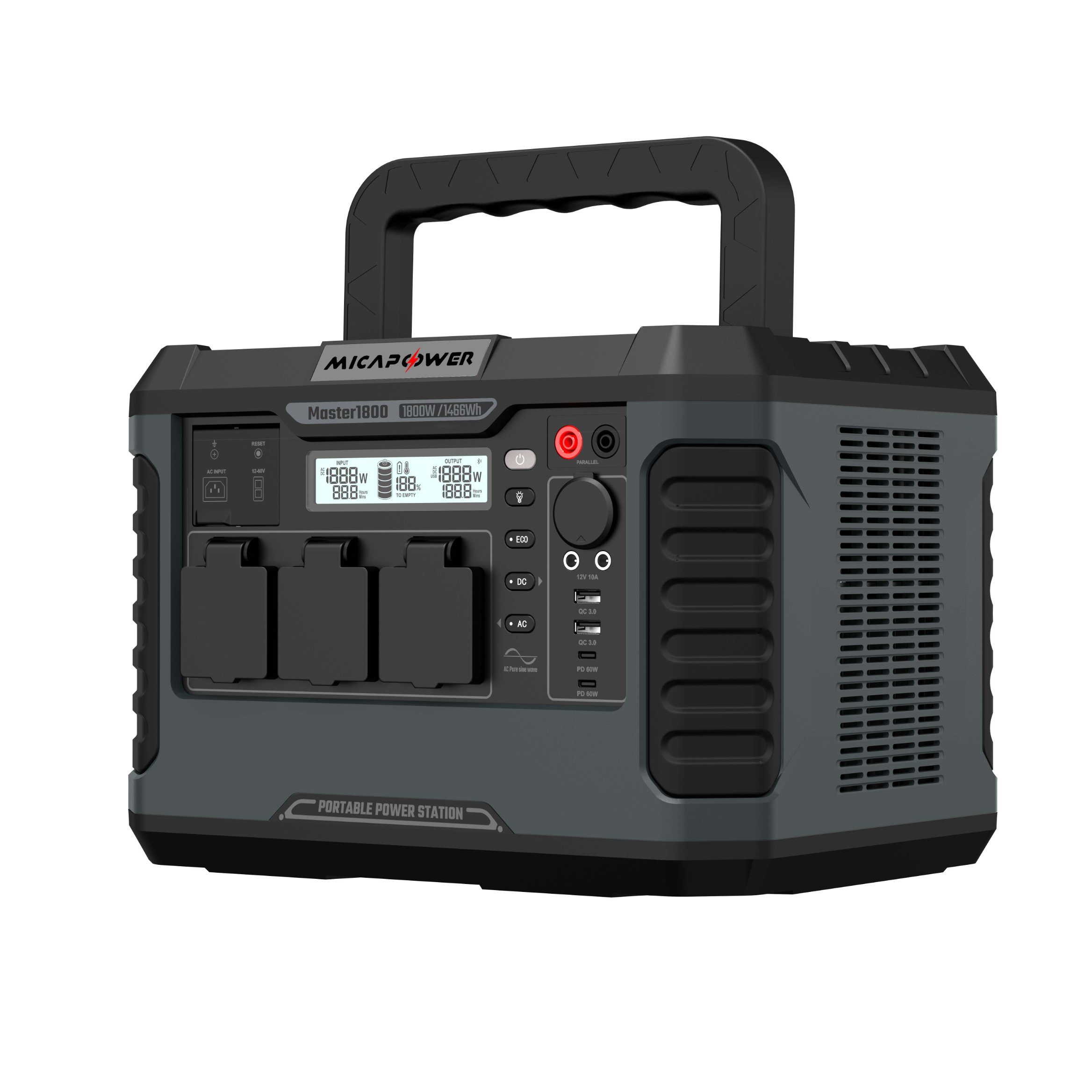 Lithium LiFePO4 1800 Watt Solar Generator Power Bank Portable Power Station