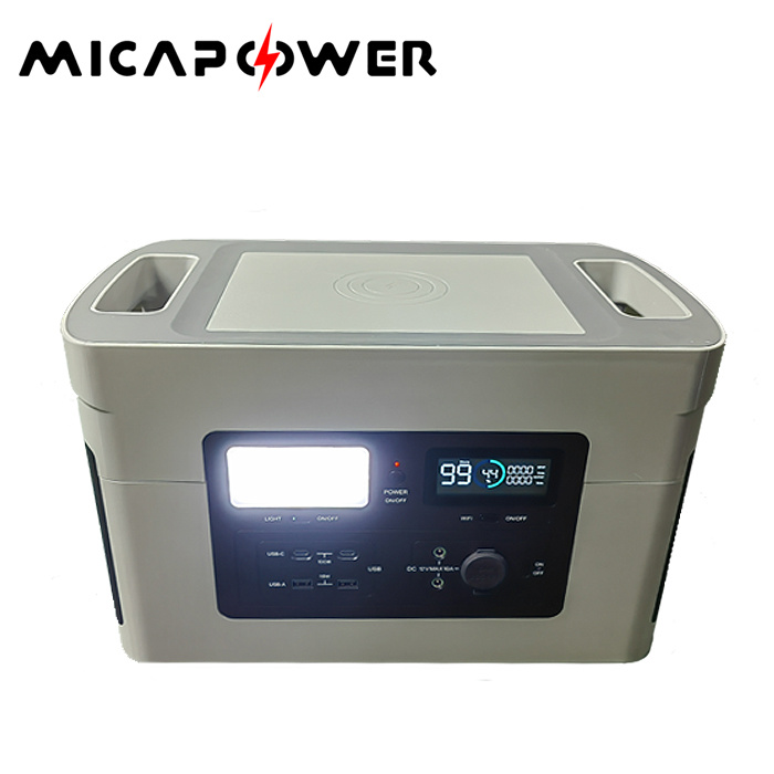 Mica 1kw Generator Portable Power Station LiFePO4 Lithium Cell Camping Solar Generator Echargeable Power Station USB Type-C DC AC 1024kwh Lithium Battery Bank
