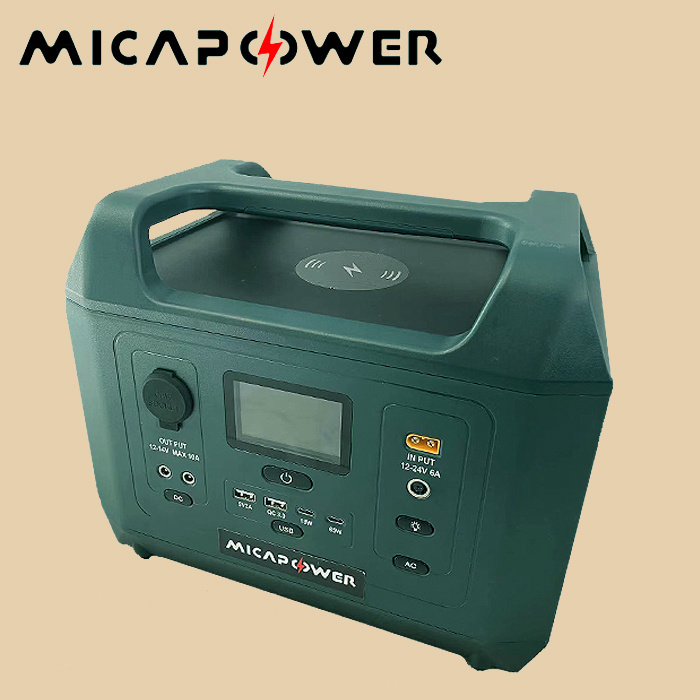 Wireless Charging 600W Portable Power Station with Solar Panel for Emergency Energy Storage