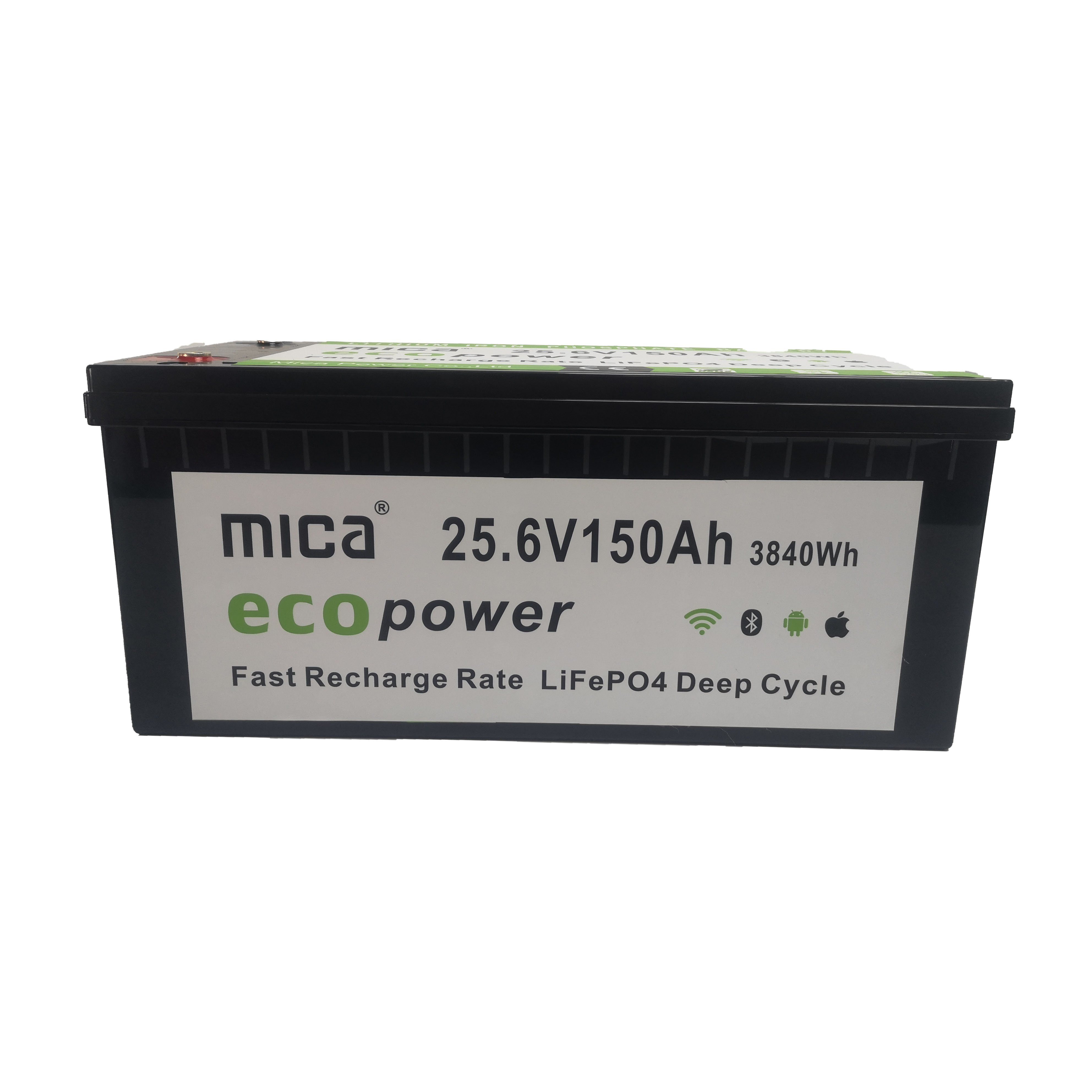 Factory Price LiFePO4 Battery Pack 25.6V 24V 150ah with BMS Rechargeable Cell for RV Solar System