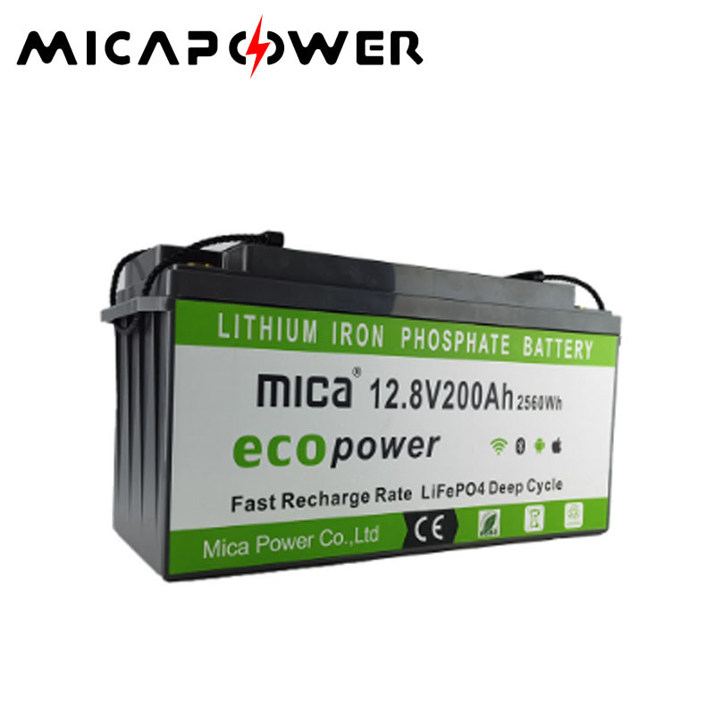 Mica 12V 12.8V Rechargeable Battery Pack Lithium Power Battery Lithium Battery Home Energy Storage LiFePO4 Li-ion Battery Pack for Home/Solar/Marine/Yacht