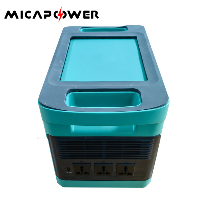 1000W Portable Power Solar Generator Station for Outdoor Emergency Backup with AC/DC Inverter