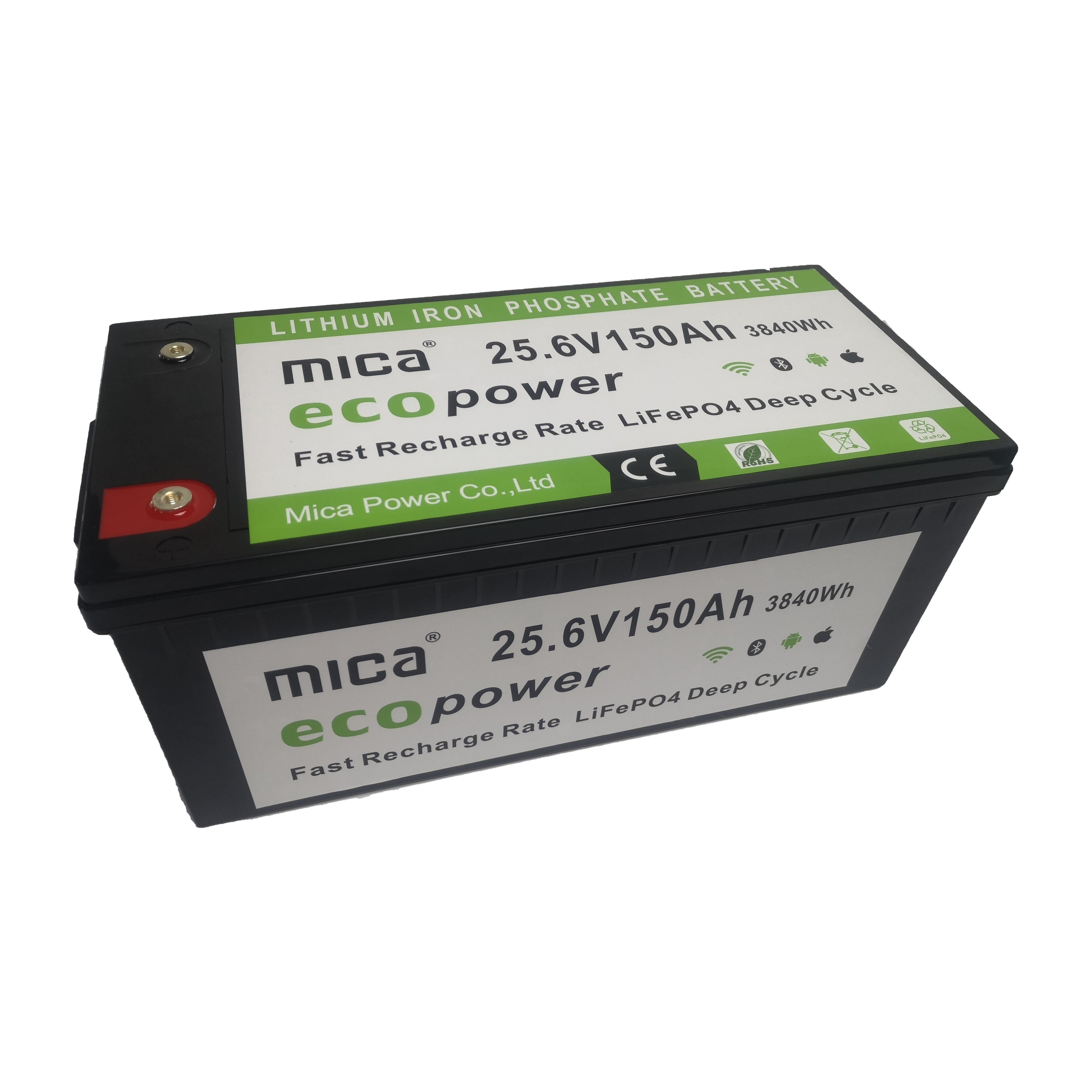 High Quality Solar LiFePO4 Battery 150ah 24V 25.6V 200ah Deep Cycle Lithium Ion Batteries for Golf Cart