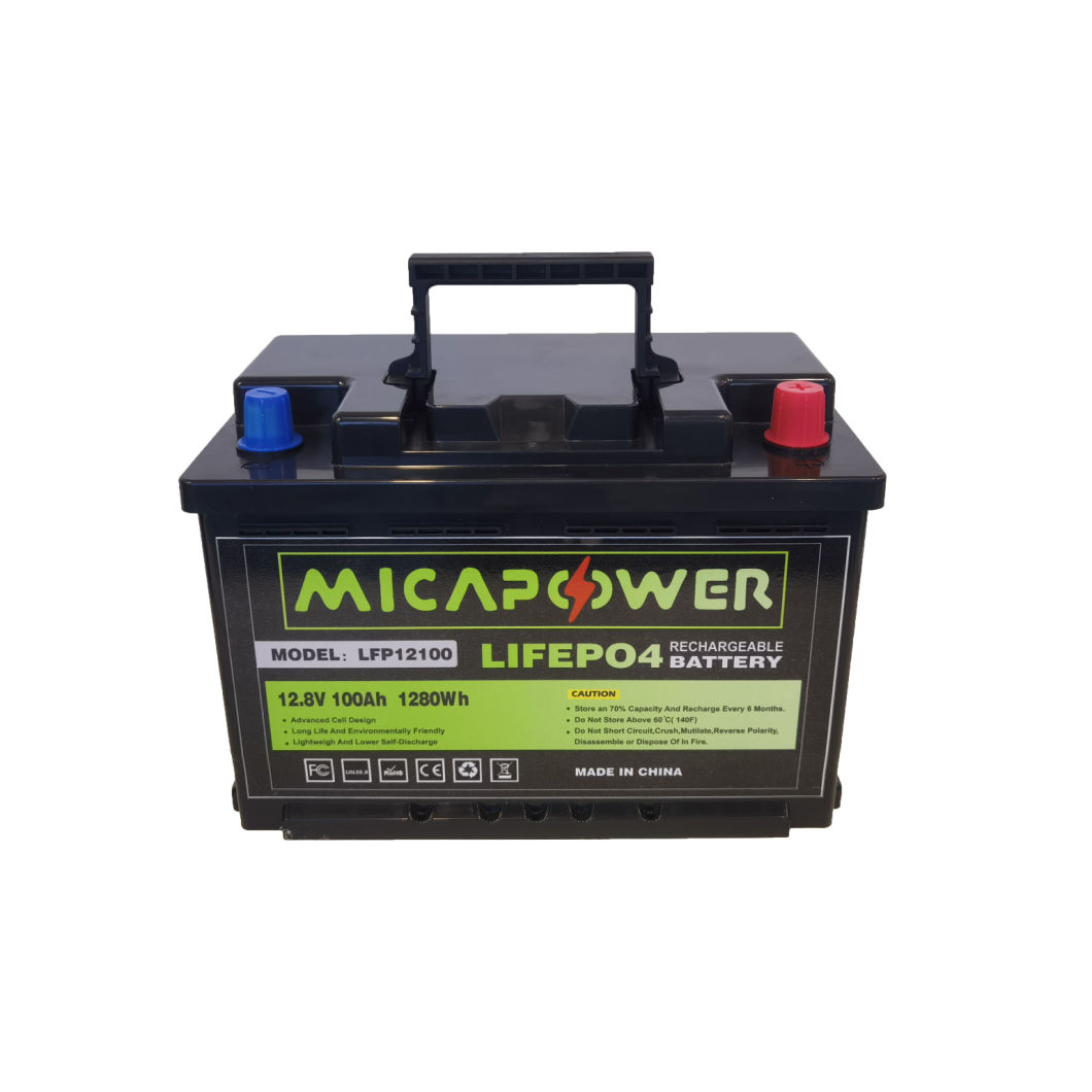 LiFePO4 EV Jump Starter Lithium Ion Battery Pack 12V 100ah CCA1100 Auto Batteries Starting Trolling Motor Boats Car Battery