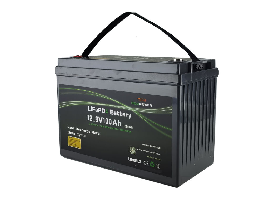 Deep Cycle IP65 Lithium Ion 12V100ah 200ah LiFePO4 Solar Storage Battery with BMS for RV Golf Cart