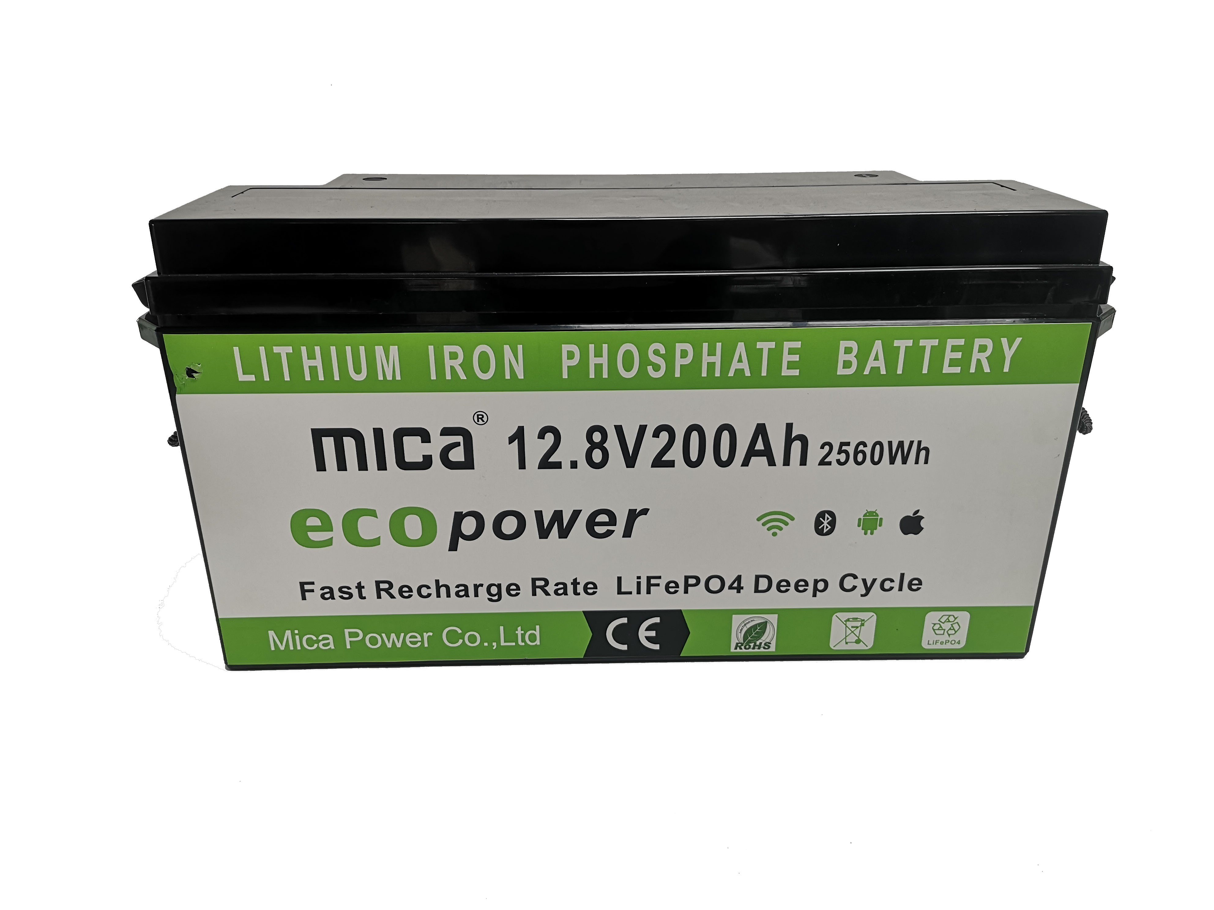 Factory Price LiFePO4 Battery 12/12.8V 200ah Lithium Iron Phosphate Battery Pack with Battery Management System for Solar Power System