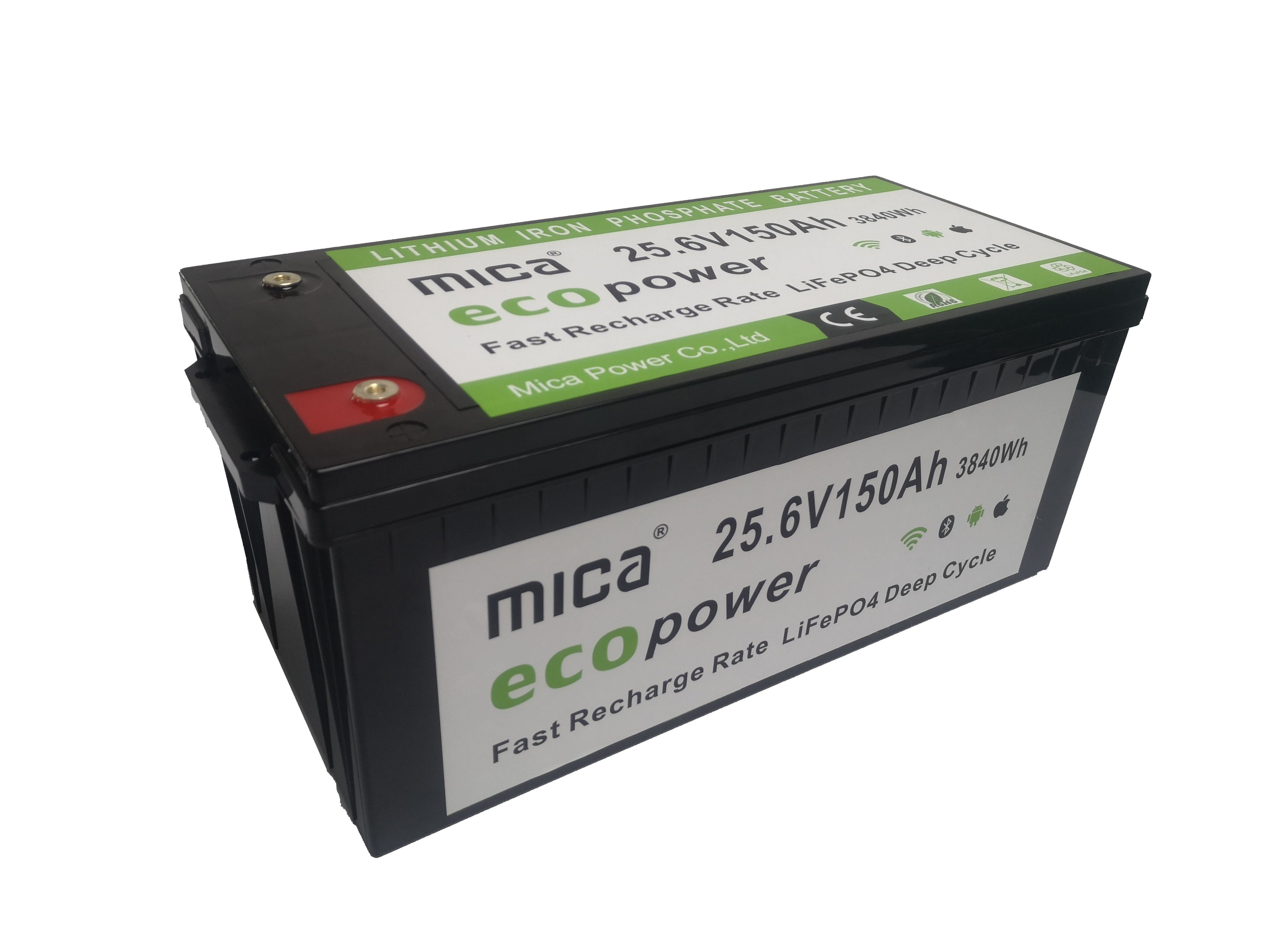 OEM/ODM Available LFP 24V 150ah Mica LiFePO4 Lithium Ion Battery Pack with 6000 Cycles for Solar System