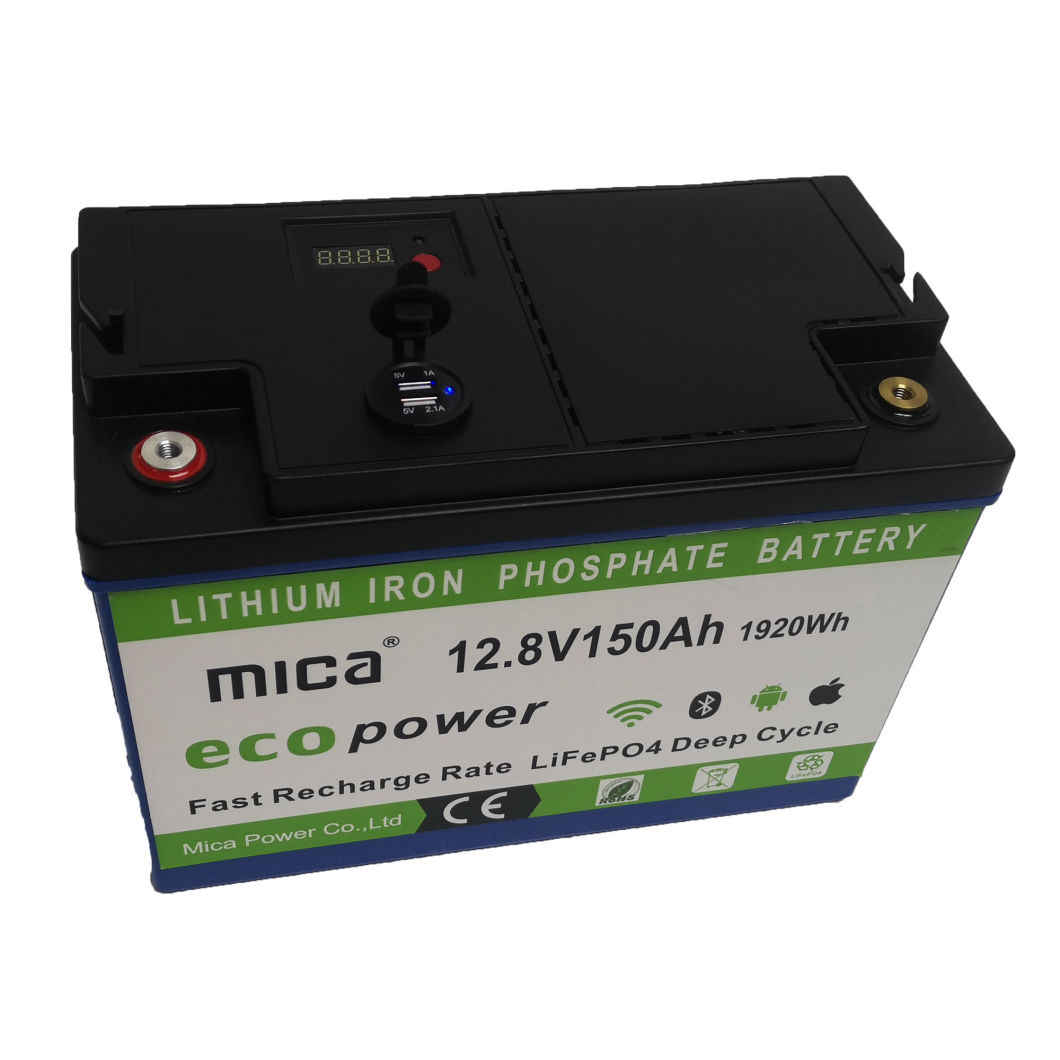 Factory Directly Supply 12V 150ah LiFePO4 Battery Rechargeable Lithium Battery Deep Cycle for Solar Energy System Solar Street Light RV PV System