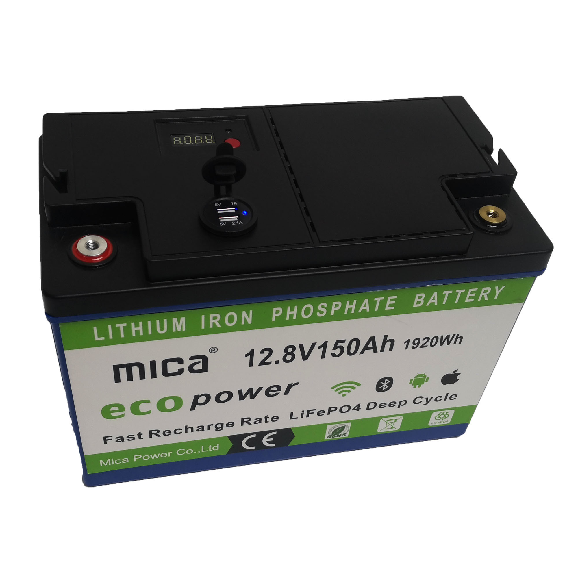 Factory Directly Supply 12V 150ah LiFePO4 Battery Rechargeable Lithium Battery Deep Cycle for Solar Energy System Solar Street Light RV PV System