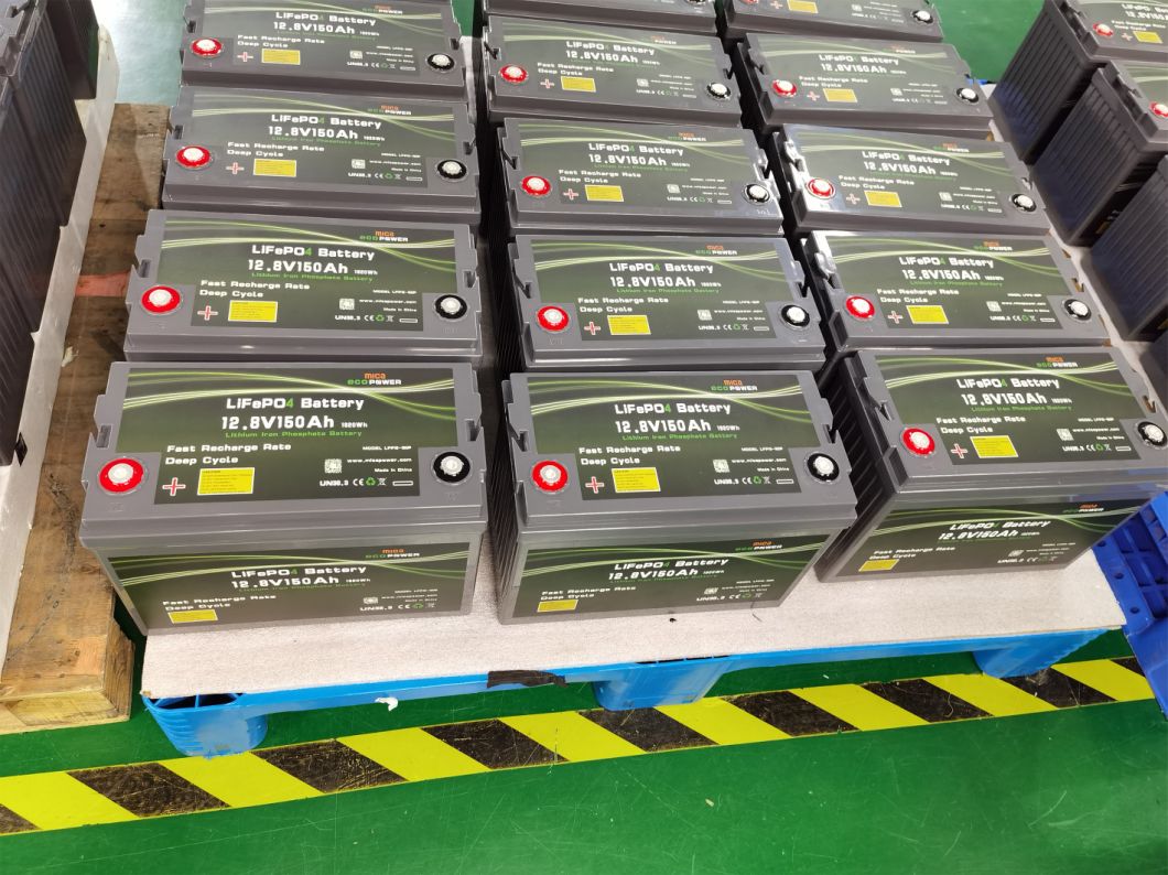 Factory Directly Supply 12V 150ah LiFePO4 Battery Rechargeable Lithium Battery Deep Cycle for Solar Energy System Solar Street Light RV PV System
