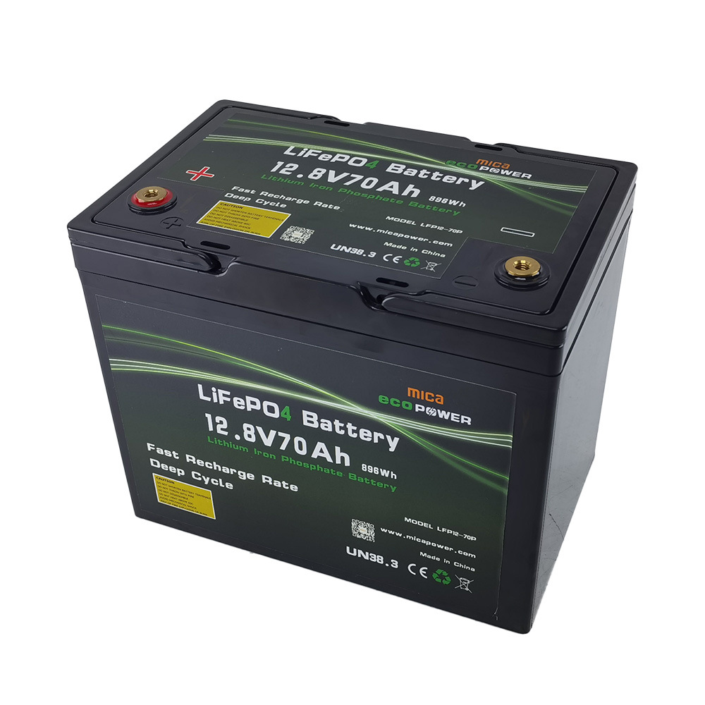 Manufacturer Supply 12V Rechargeable 70ah LiFePO4 Lithium Battery for RV PV System Solar Storage System Backup with CE Un38.3 Certificate OEM ODM Custom