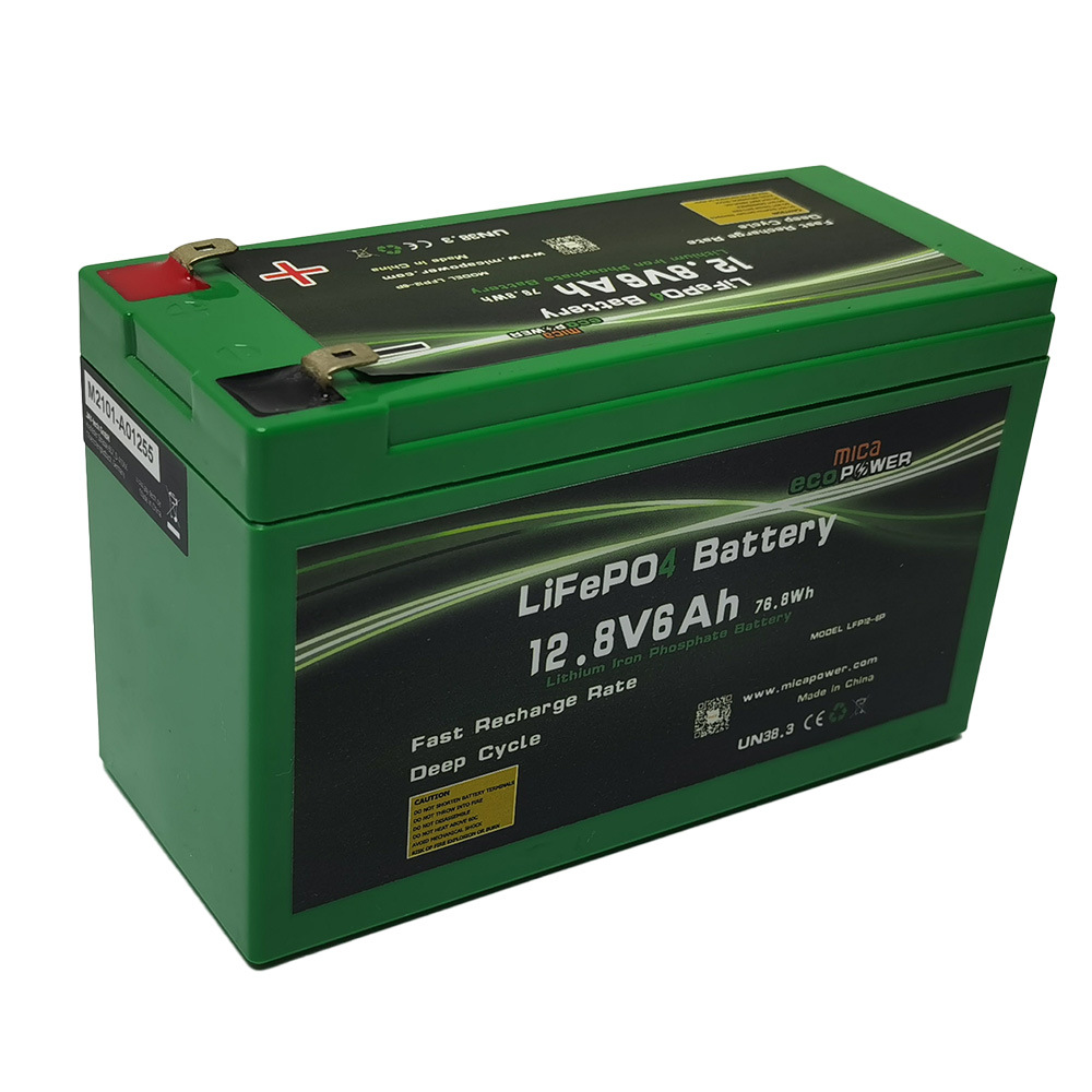 Factory Supply Rechargeable 12V 6ah LiFePO4 Battery with BMS for Solar Street Light Energy Storage PV System with CE Un38.3 MSDS