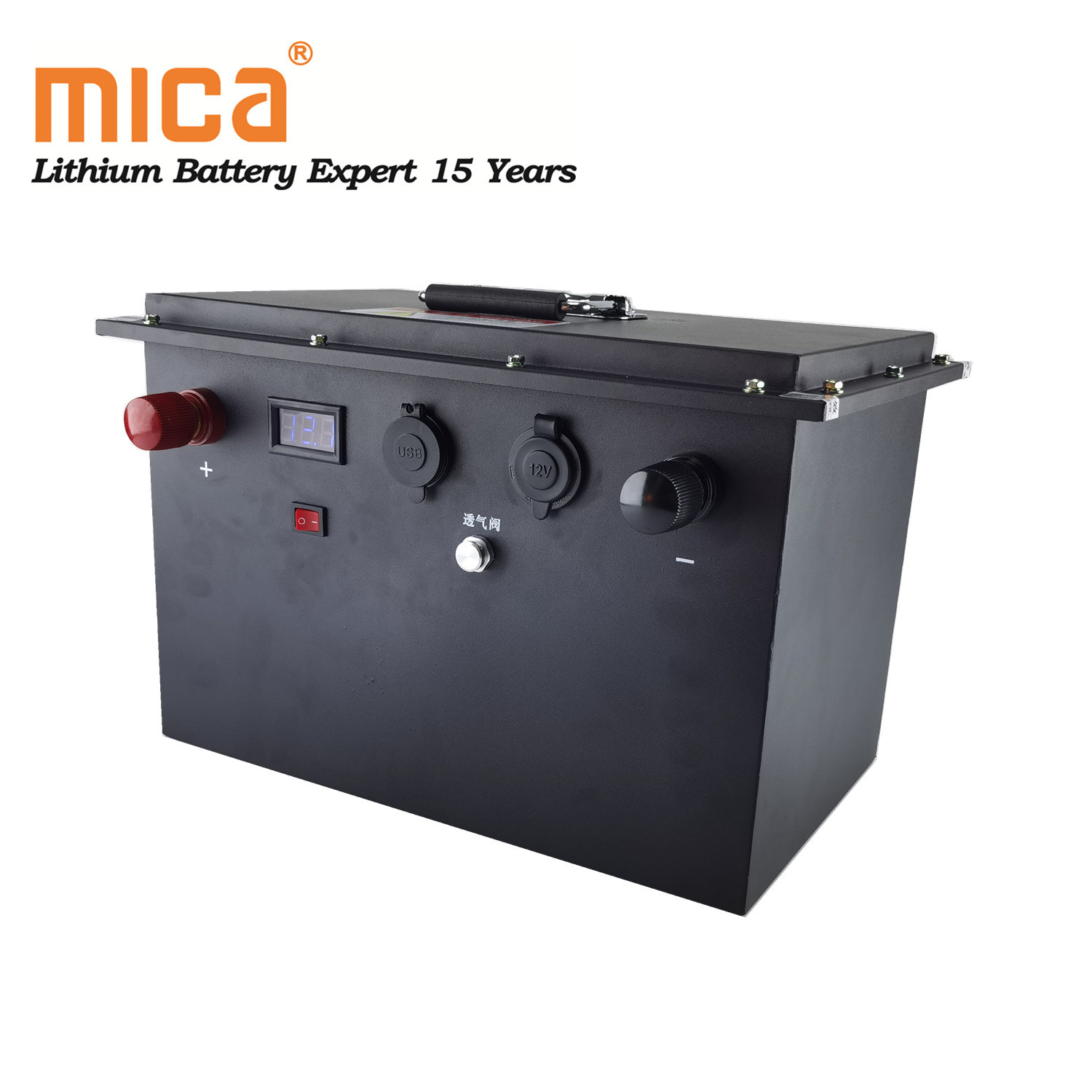 Lithium Battery 120ah 12V RV Boat Solar Energy LiFePO4 Battery Pack in Metal Case with BMS