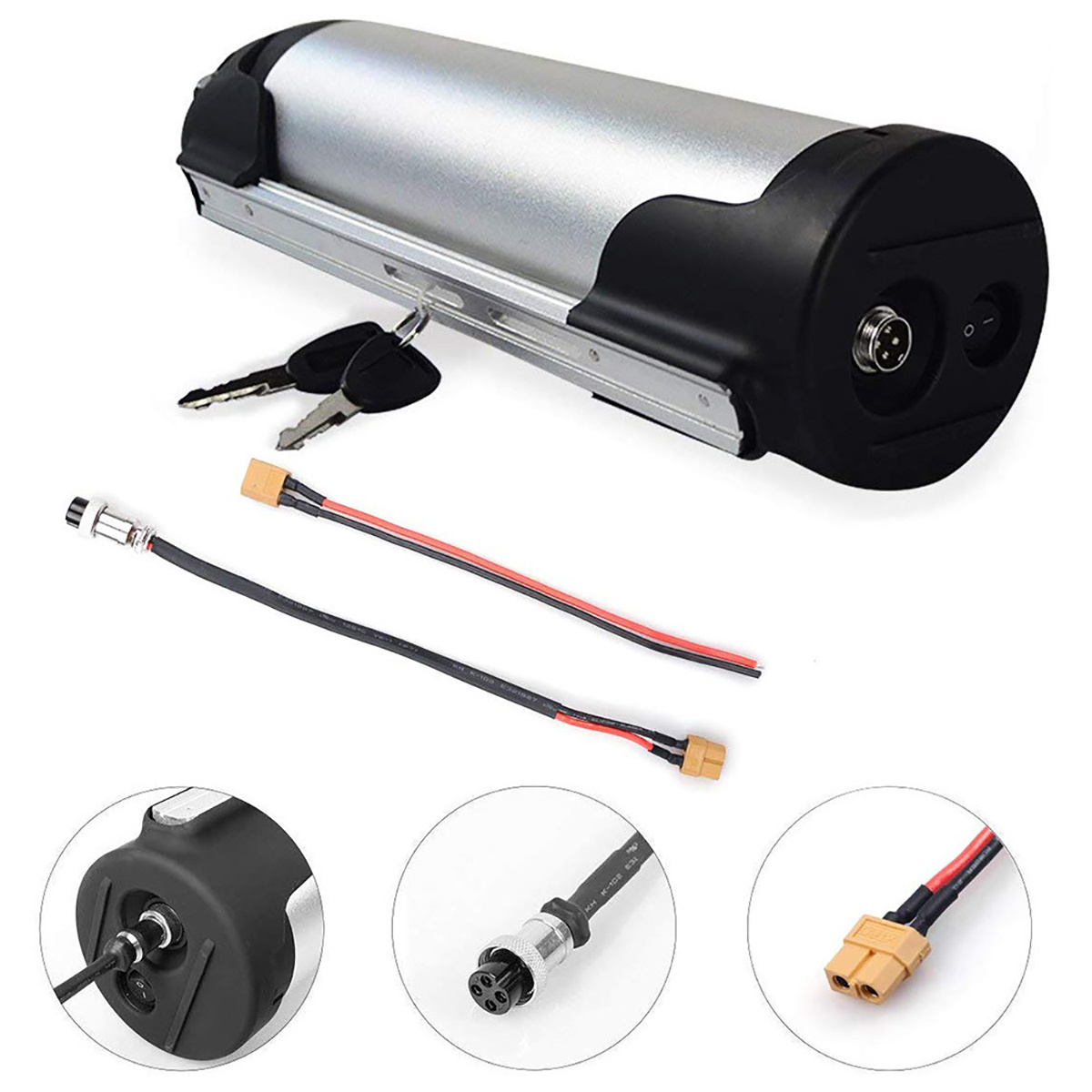 Black/Slaver Water Bottle 36V 10.4ah Lithium Ion Battery Pack for Electric Bike/E-Bike/Scooter with BMS with RoHS CE UL-1643 Un38.3