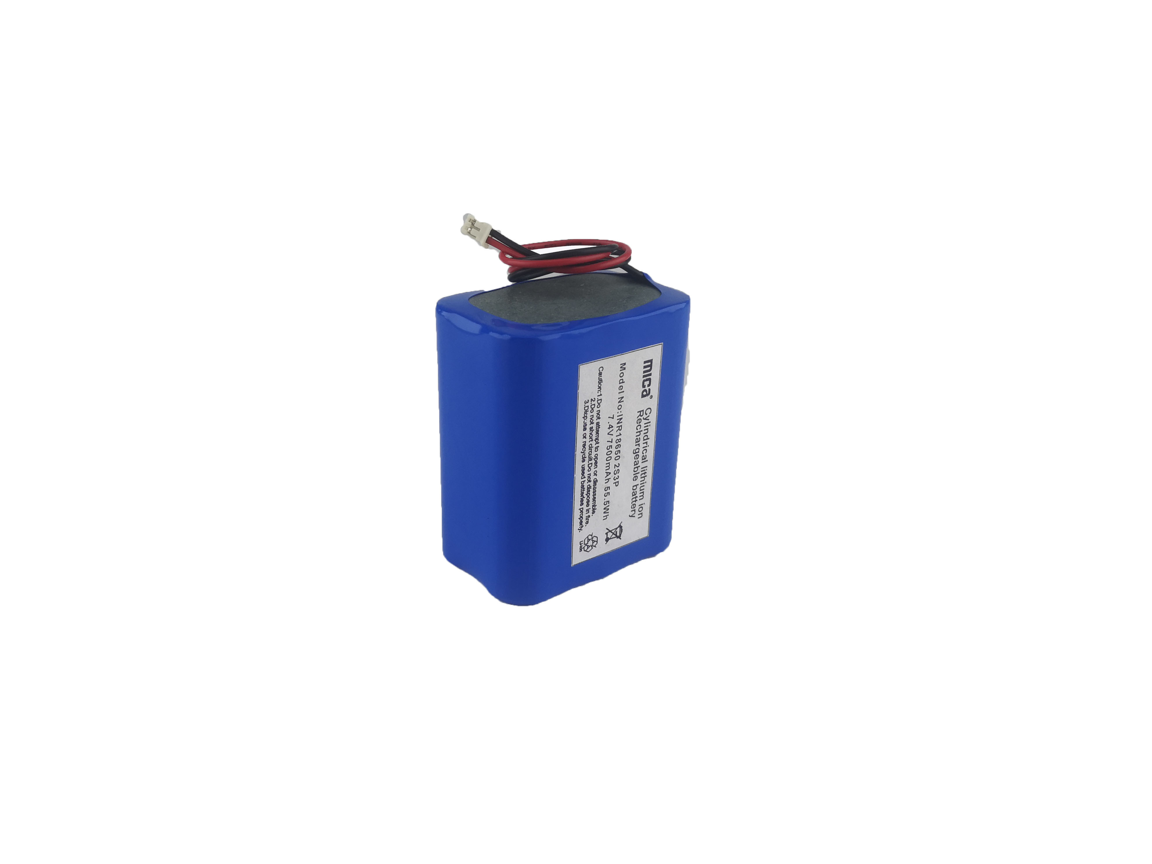 Wholesale Factory 7.4V 18650 Battery 2s3p Lithium Ion Battery 7.4V 7500mAh for Emergency LED Lights