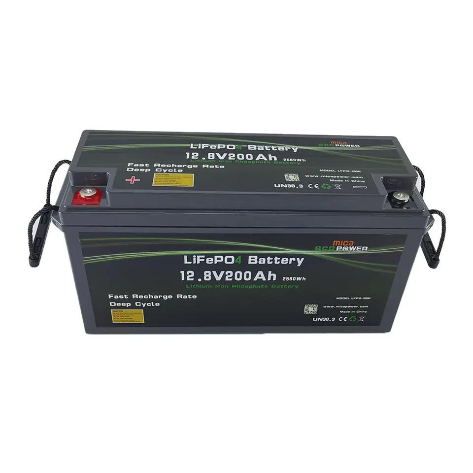 12V 200ah CE Un38.3 LiFePO4 Lithium Battery Pack with BMS for Energy Storage System