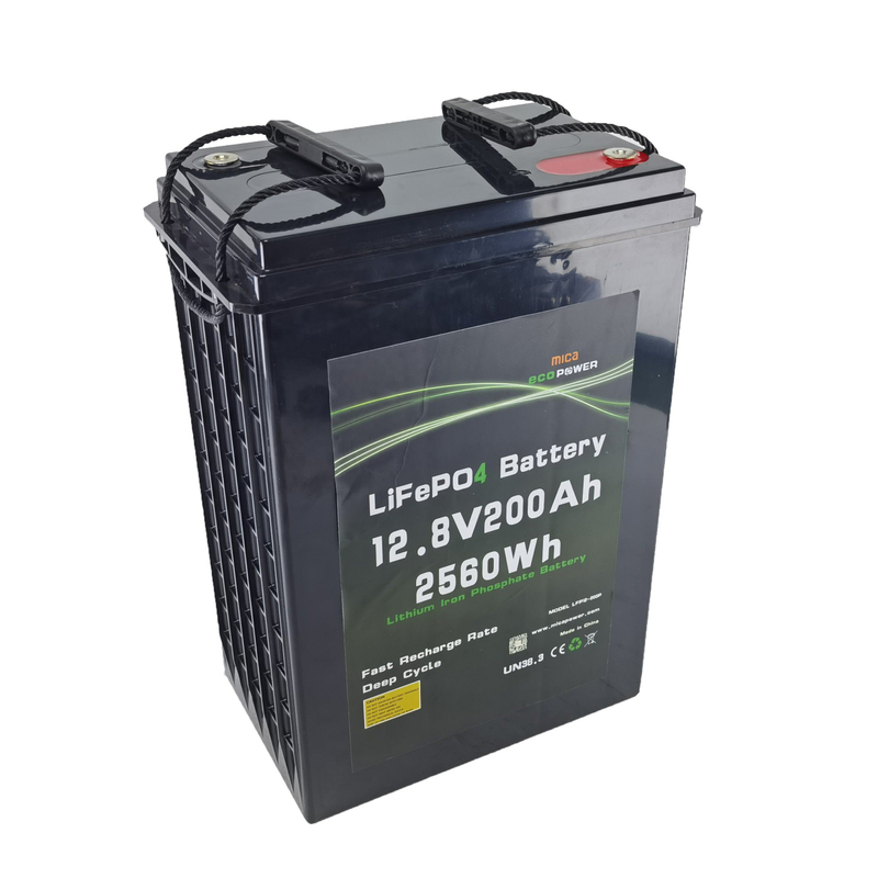 Mica Lithium Ion LiFePO4 Battery Pack Rechargeable 12V 200ah Batterie for Solar System Storage Batteries