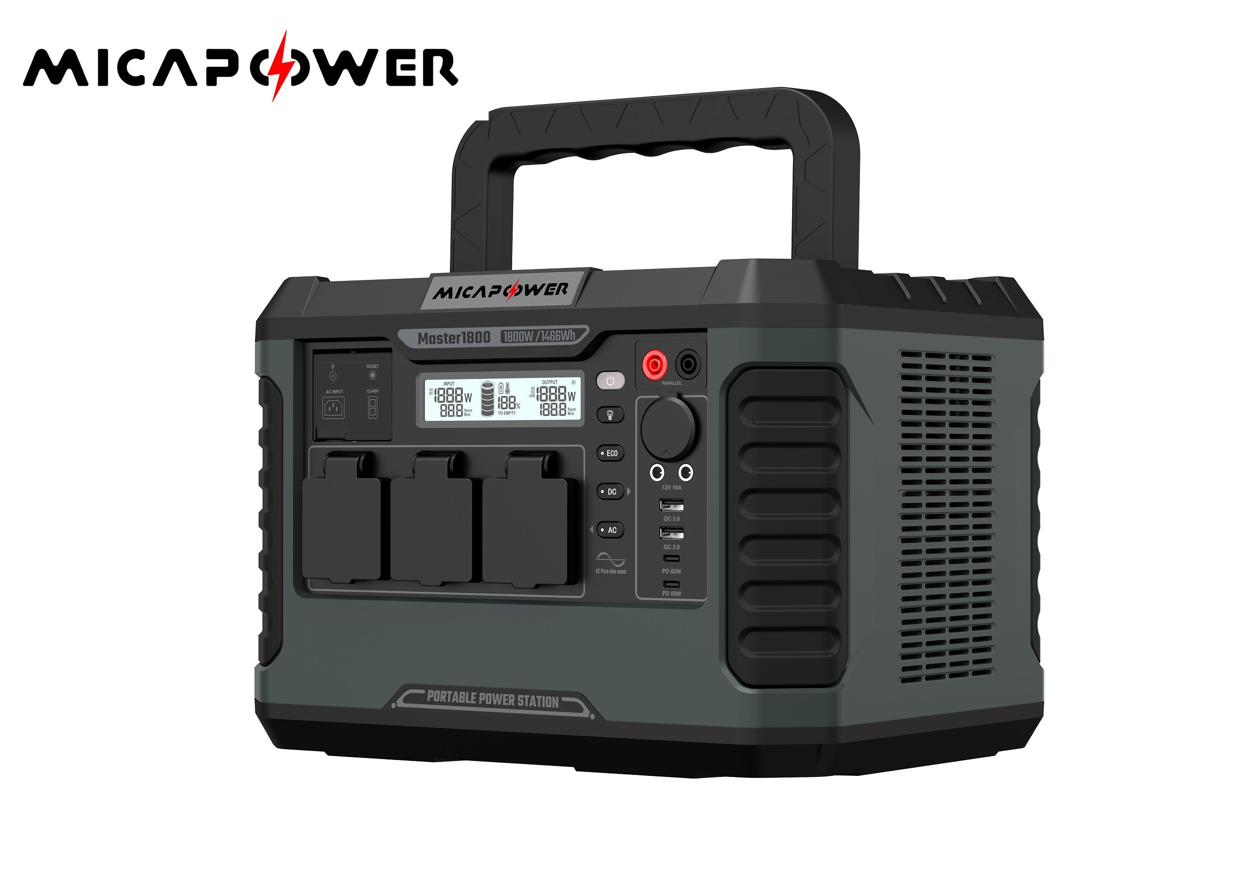 Mica 1000W LiFePO4 Lithium Cell Camping Solar Generator Portable Power Station Outdoor Camping Home Power Bank