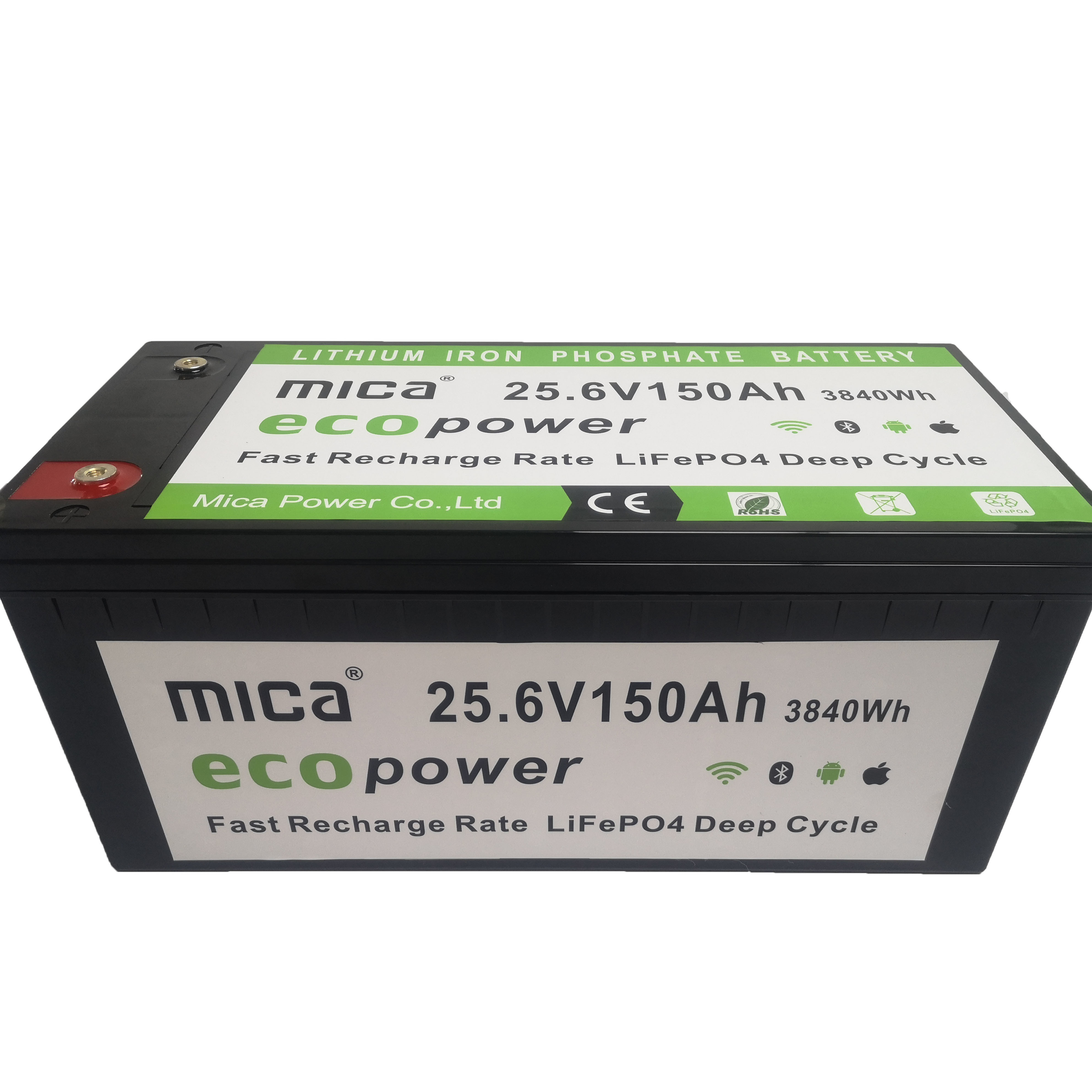 Over 15 Years History Factory 25.6V 150ah LiFePO4 Lithium Iron Phosphate Lithium Battery Pack for RV EV Car Yacht