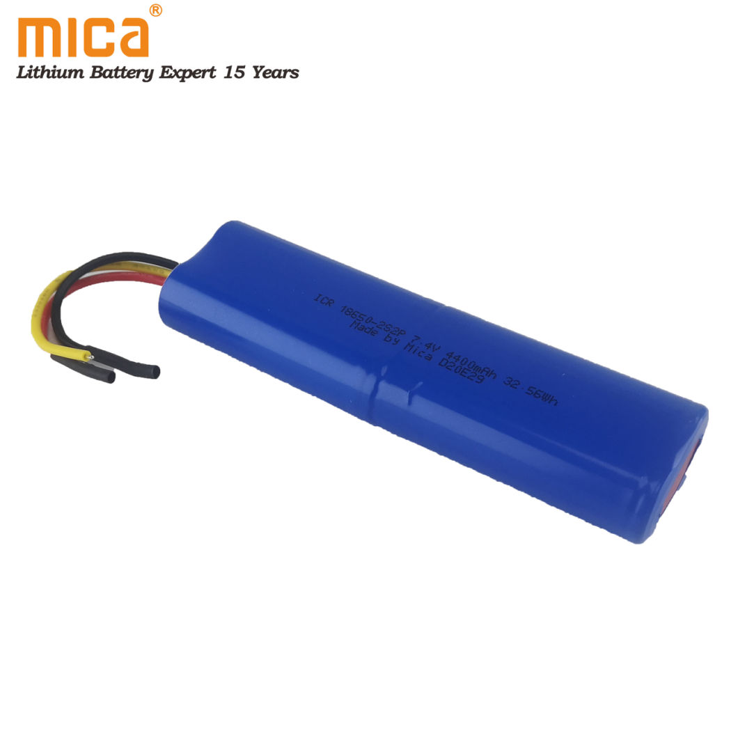 Customized Capacity 18650 Lithium Ion Battery Cell 7.4V 5200mAh 2s2p Lithium Battery Pack 5.2ah