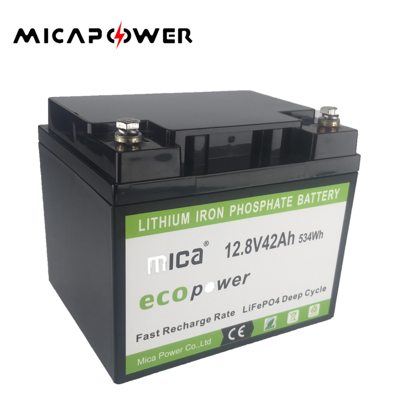 4000 Cyles 12V 40ah Rechargeable 12.8V 42ah LiFePO4 Battery with ABS Case for Solar Light/Gort Cart