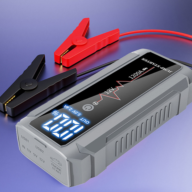 Mica 12V 1200A Gasoline Vehicle Booster Portable Wireless Charging Power Bank Flashlight Multifunction Jump Starters