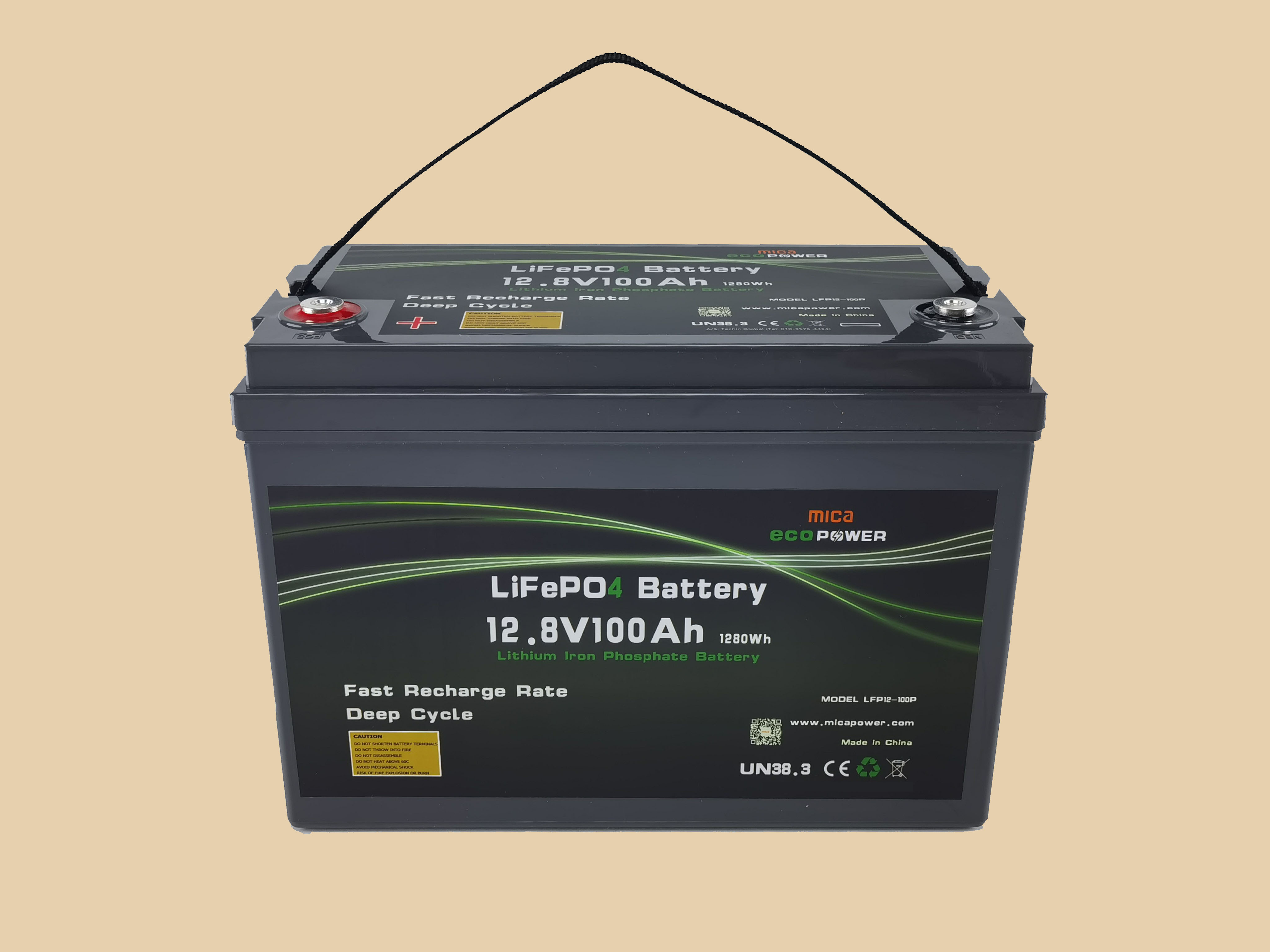 Mica Deep Cycle 6000 Times 12V 100ah Lithium Iron Phosphate Battery for Solar Energy Storage